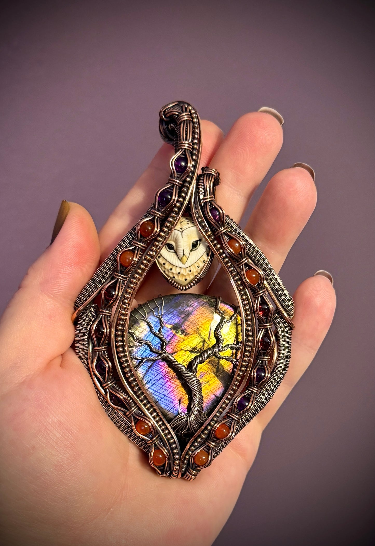 Labradorite and Owl