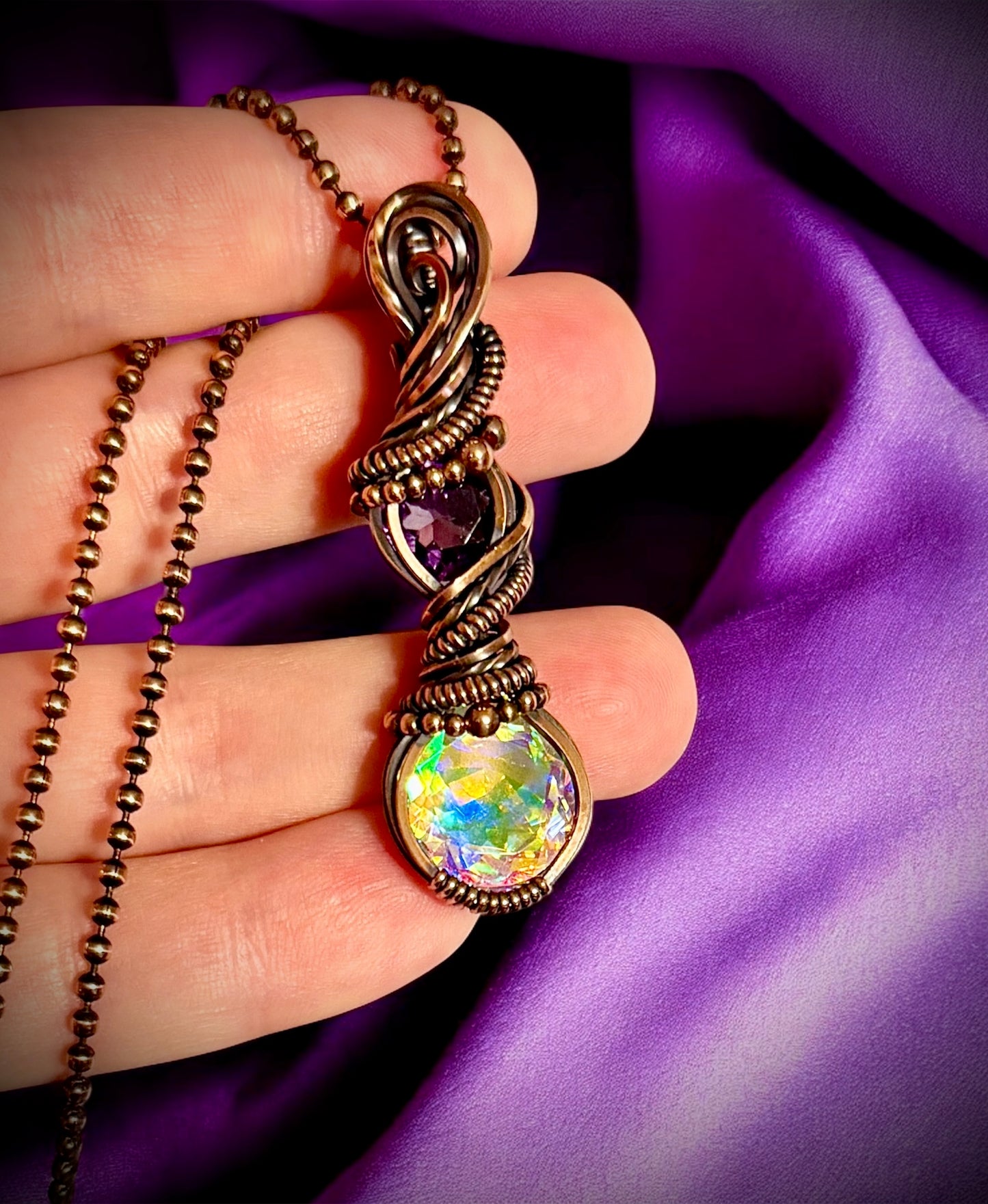 .Aura Quartz and Amethyst