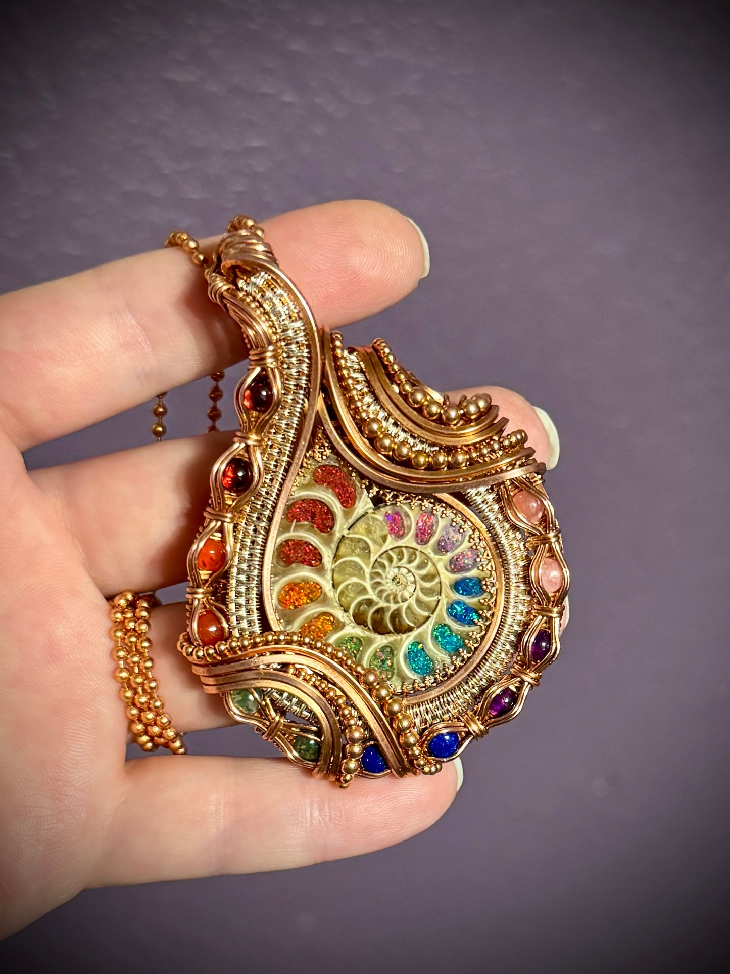 Ammonite inlay