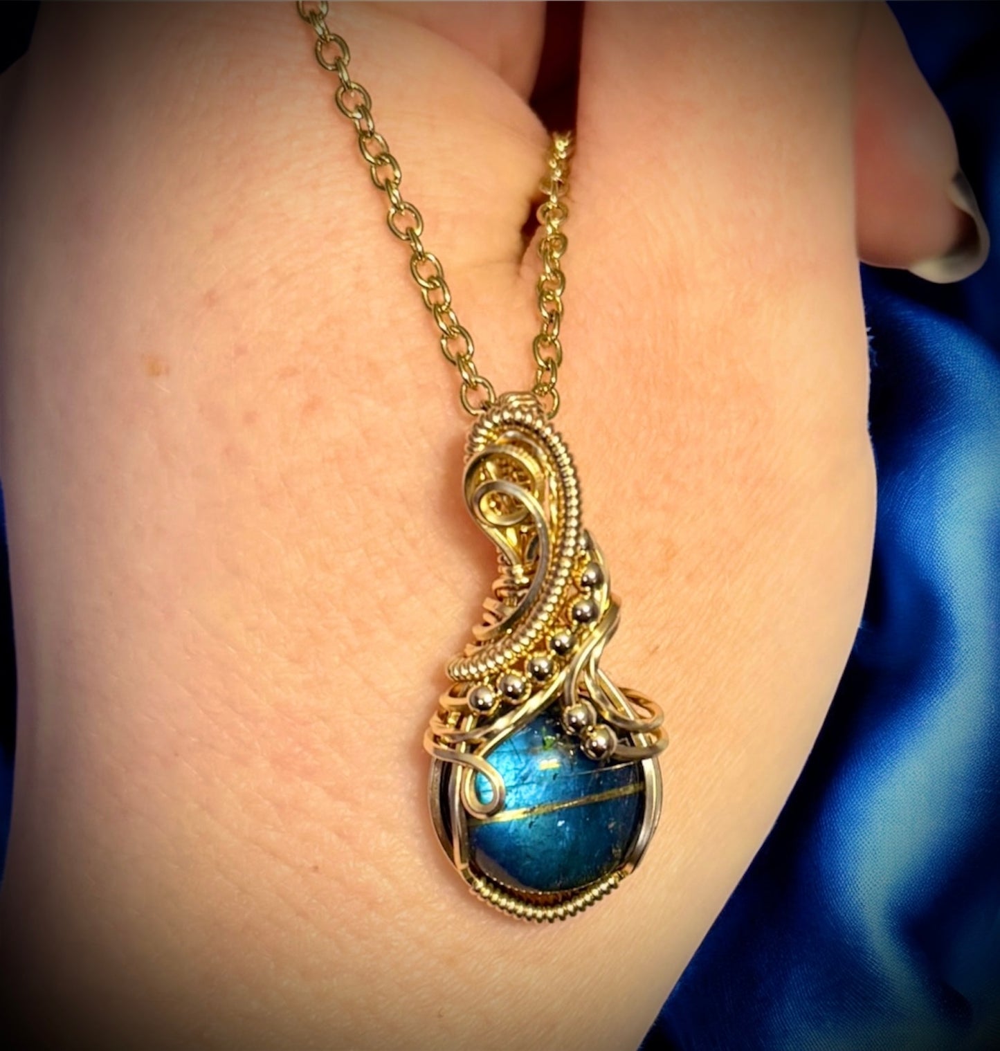 Labradorite mini 14k gold