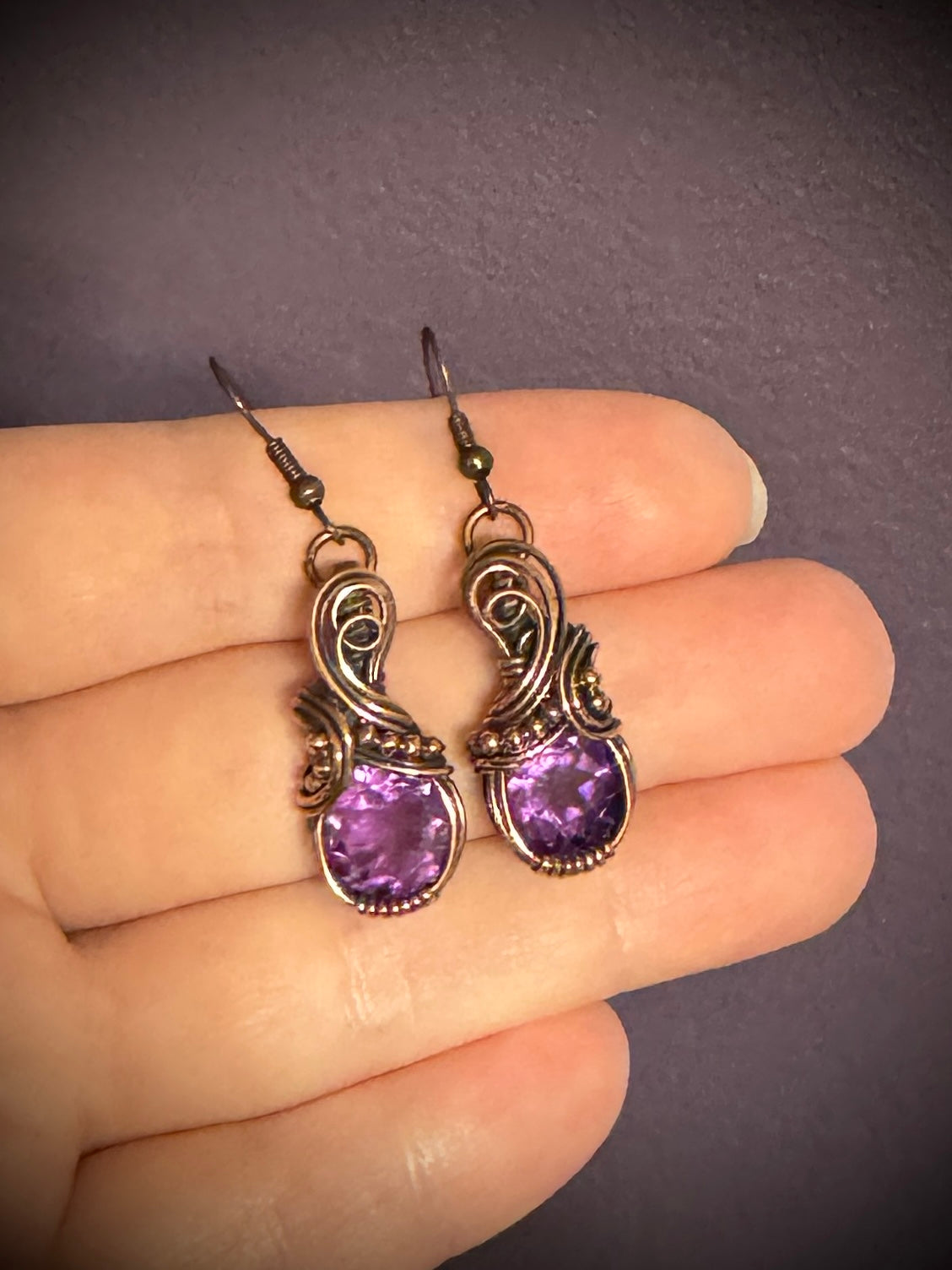 .Amethyst earrings