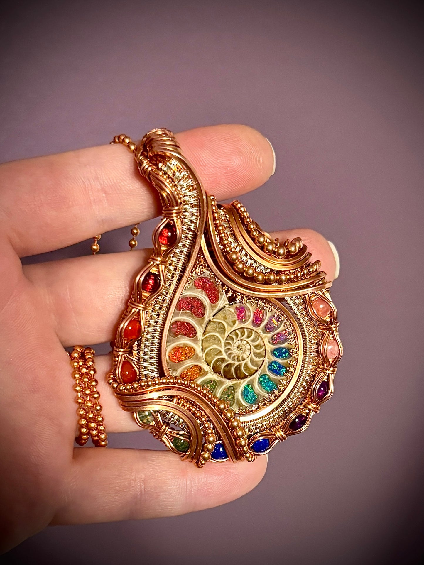 Ammonite inlay