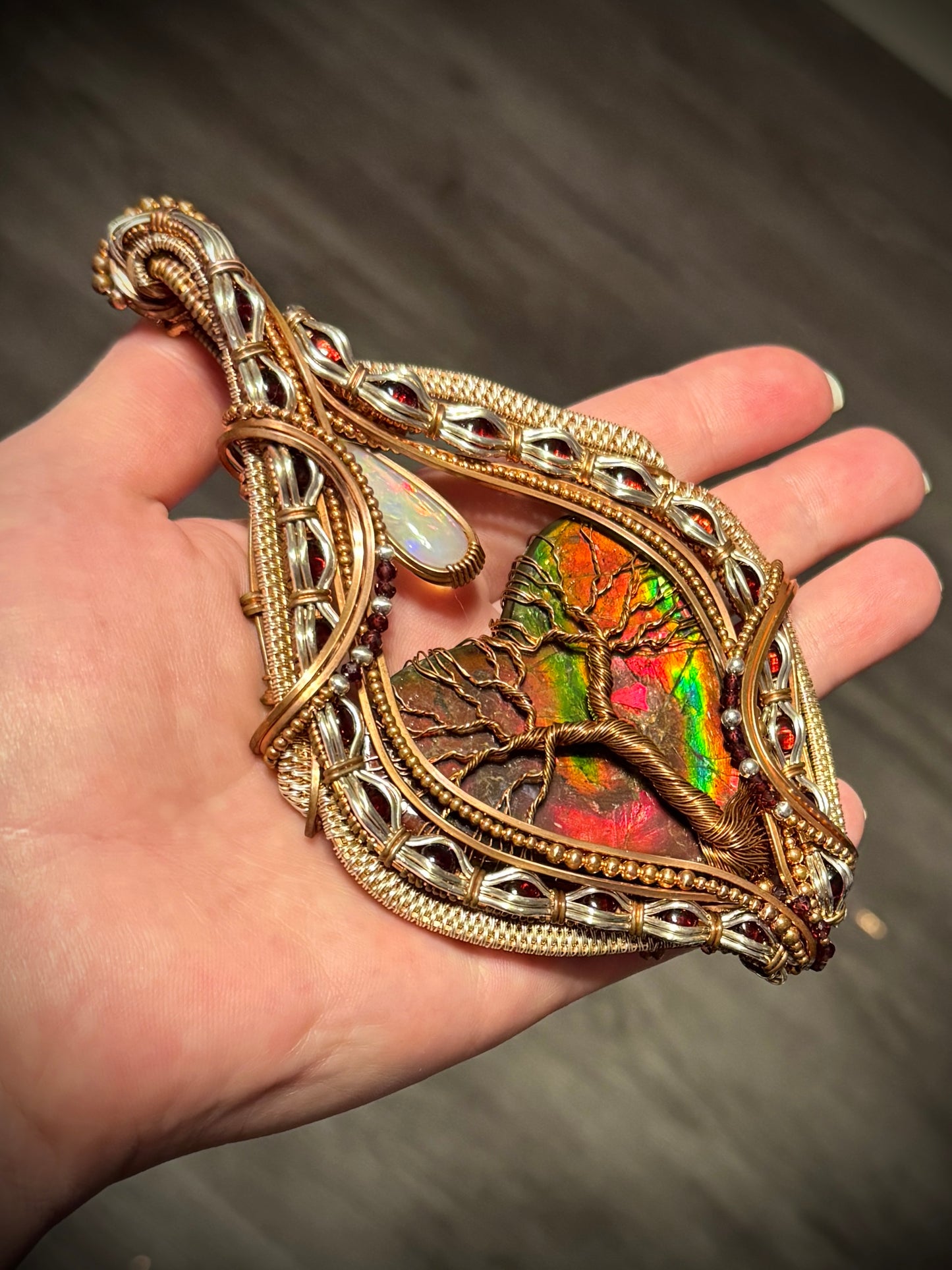 .Ammolite luxury pendant