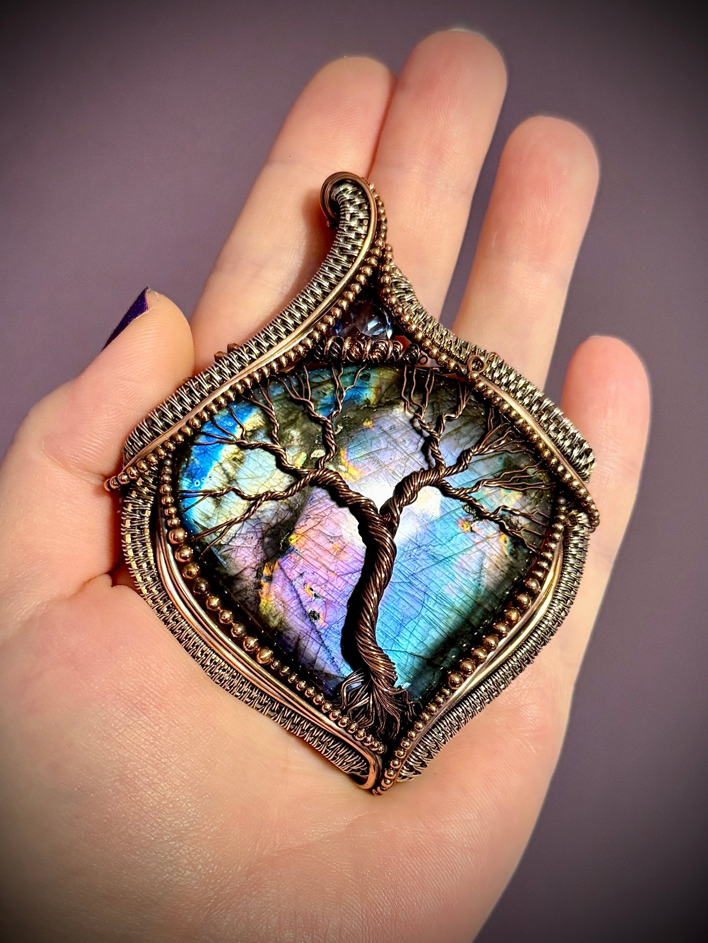 Labradorite statement pendant