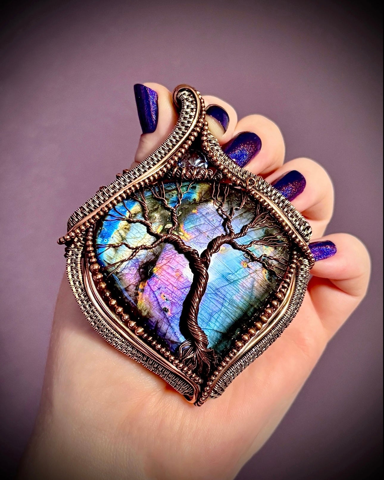 Labradorite statement pendant