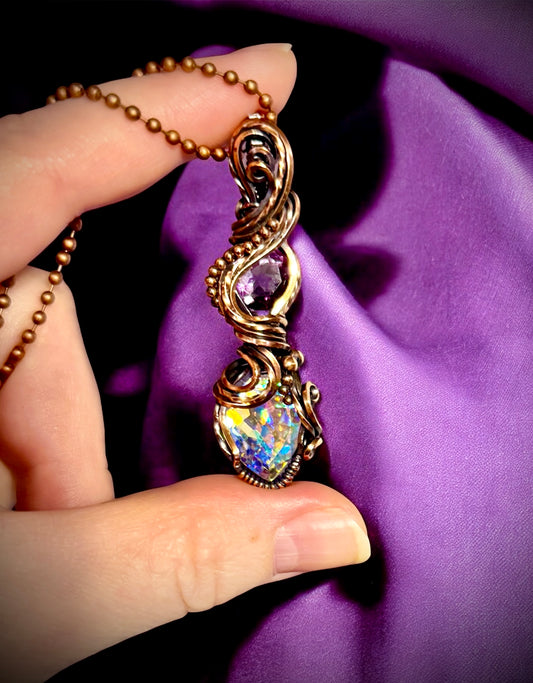 .Aura Quartz and Amethyst