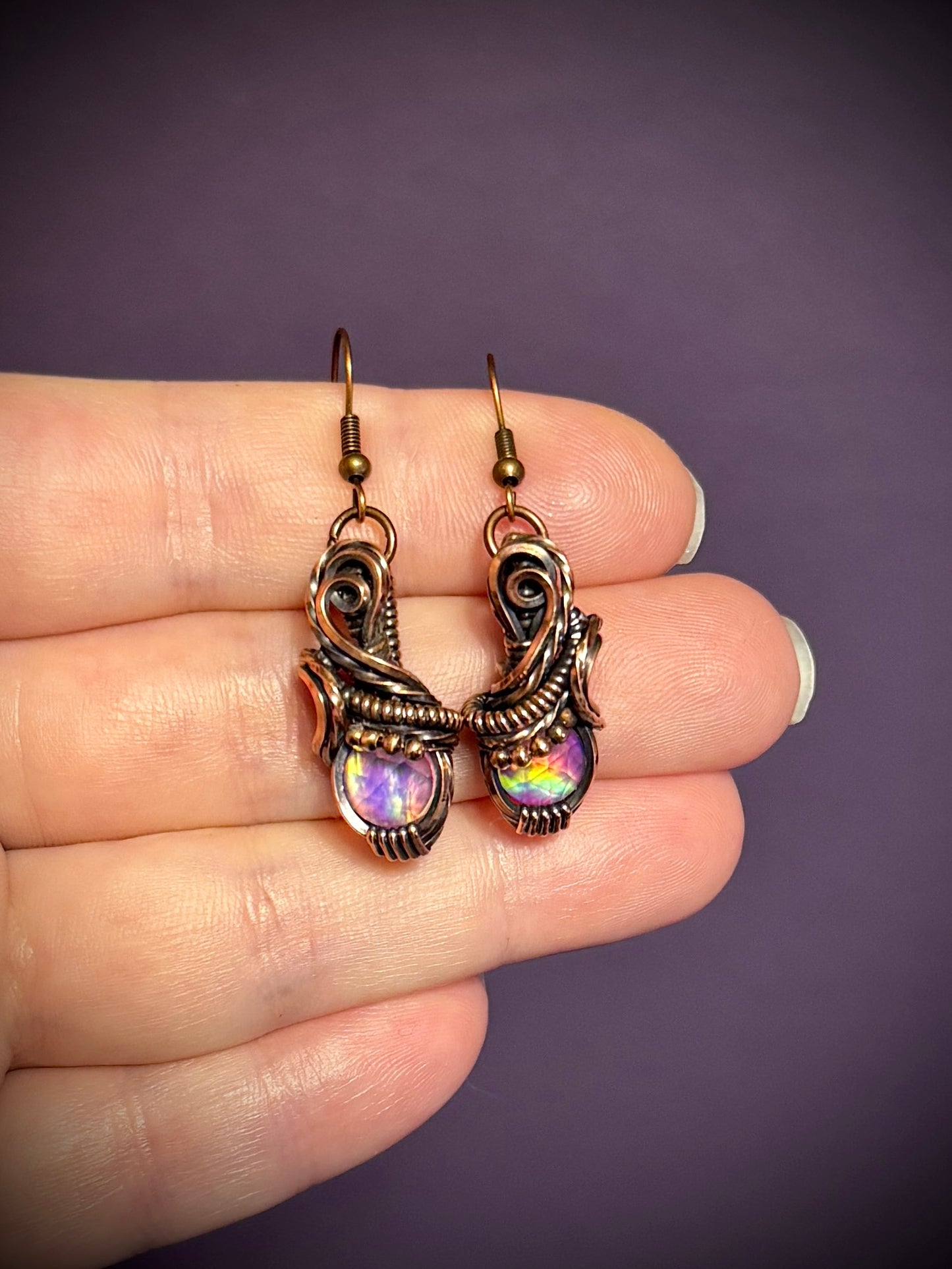 .Aurora Opal earrings