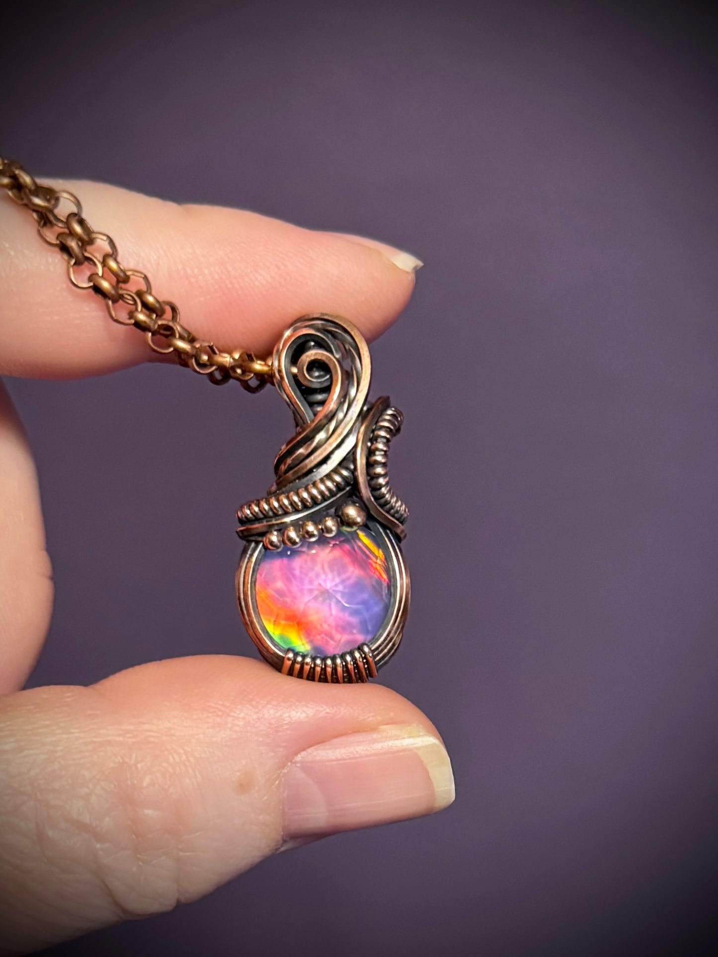 .Aurora Opal pendant