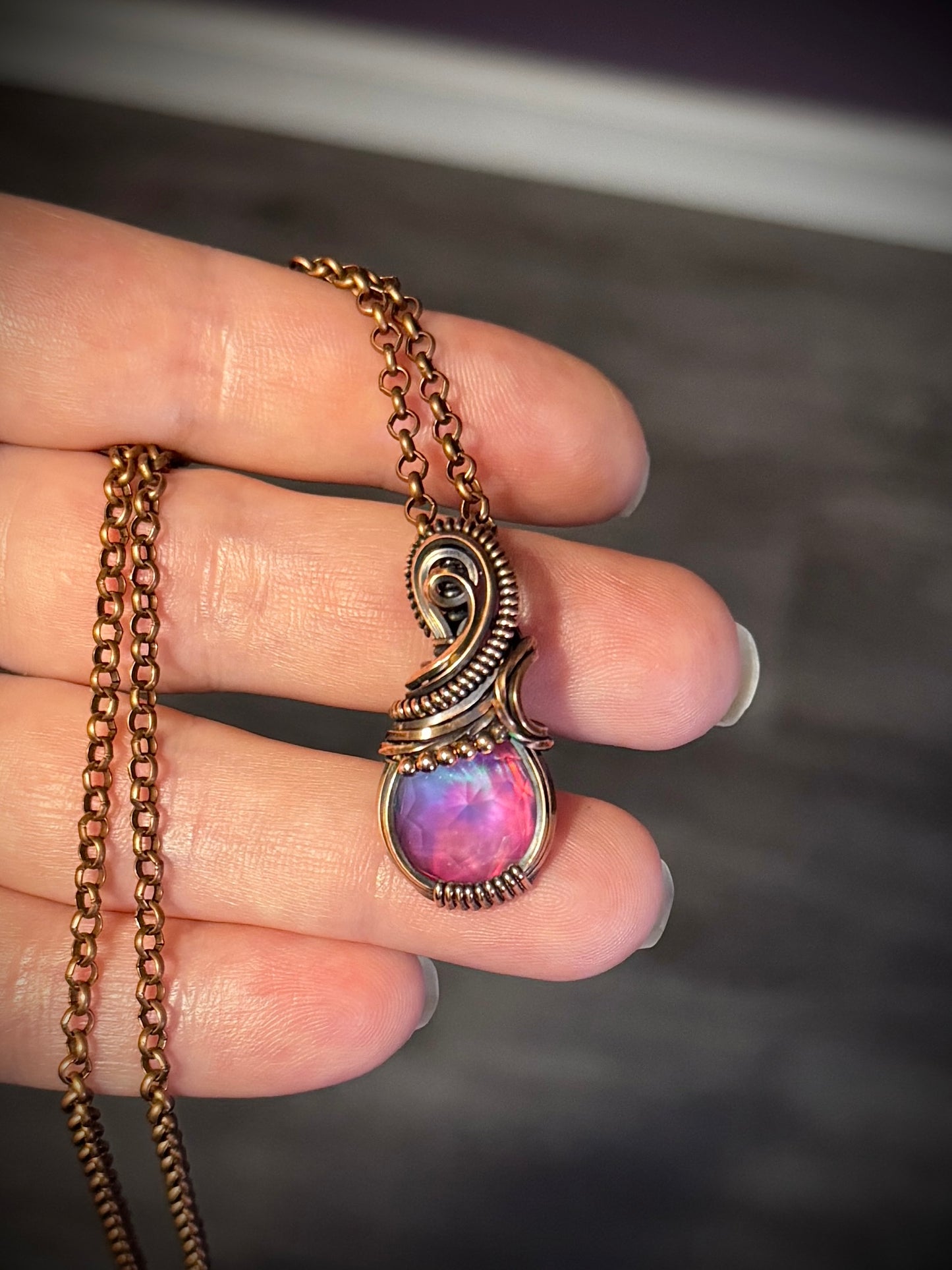 .Aurora Opal pendant