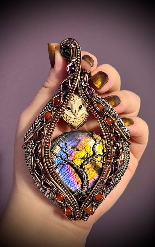 Labradorite and Owl
