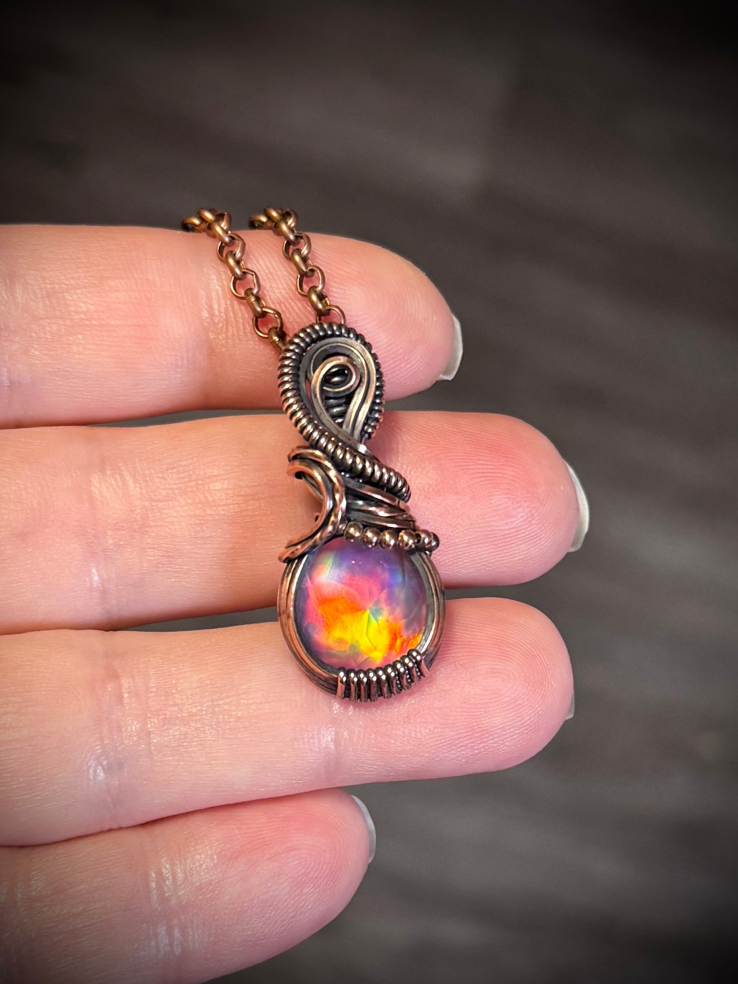 .Aurora Opal pendant
