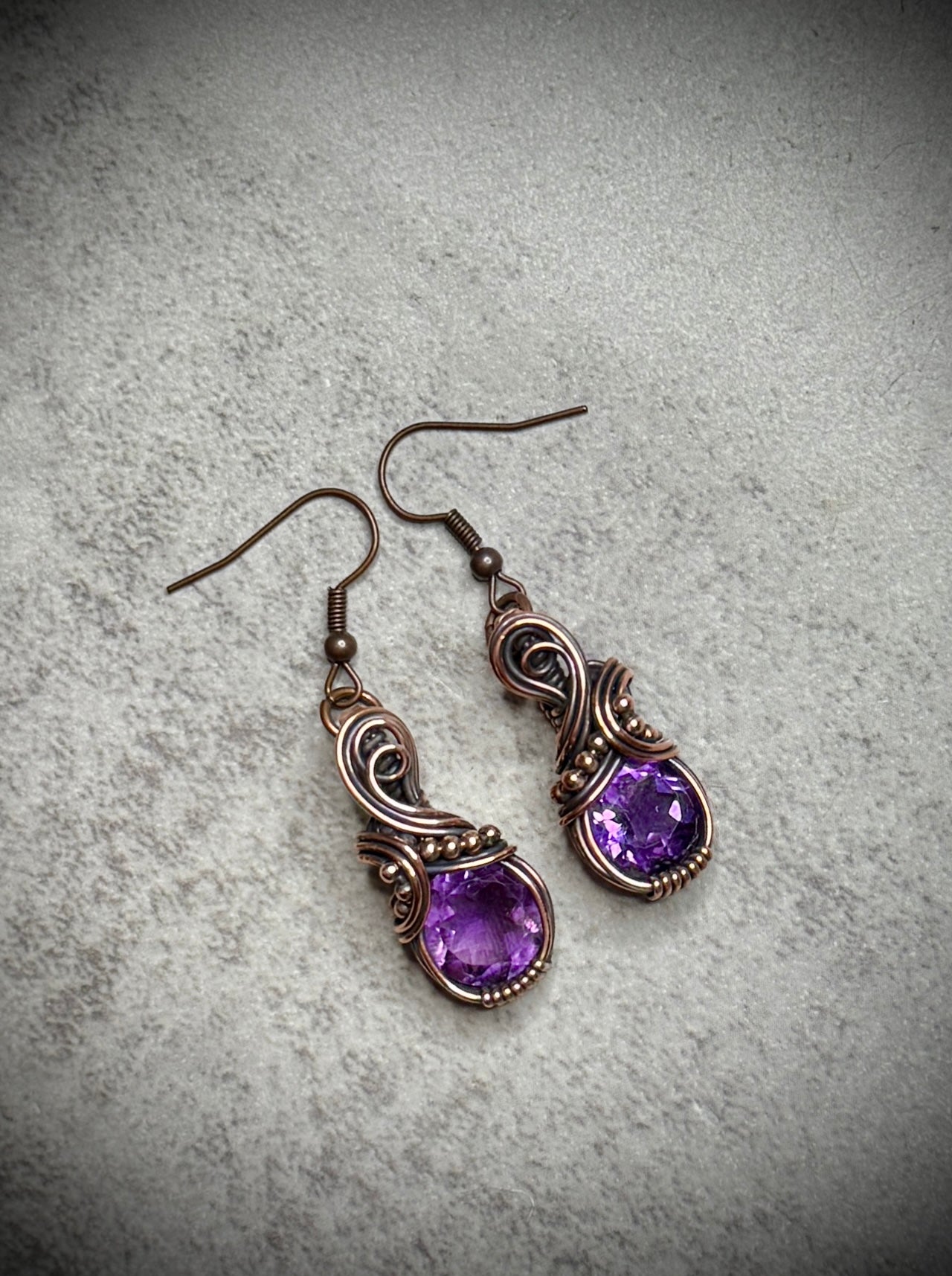 .Amethyst earrings