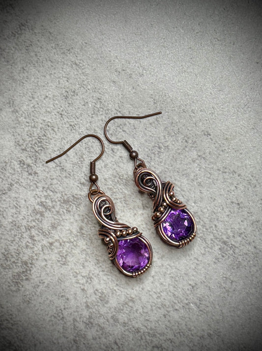 .Amethyst earrings