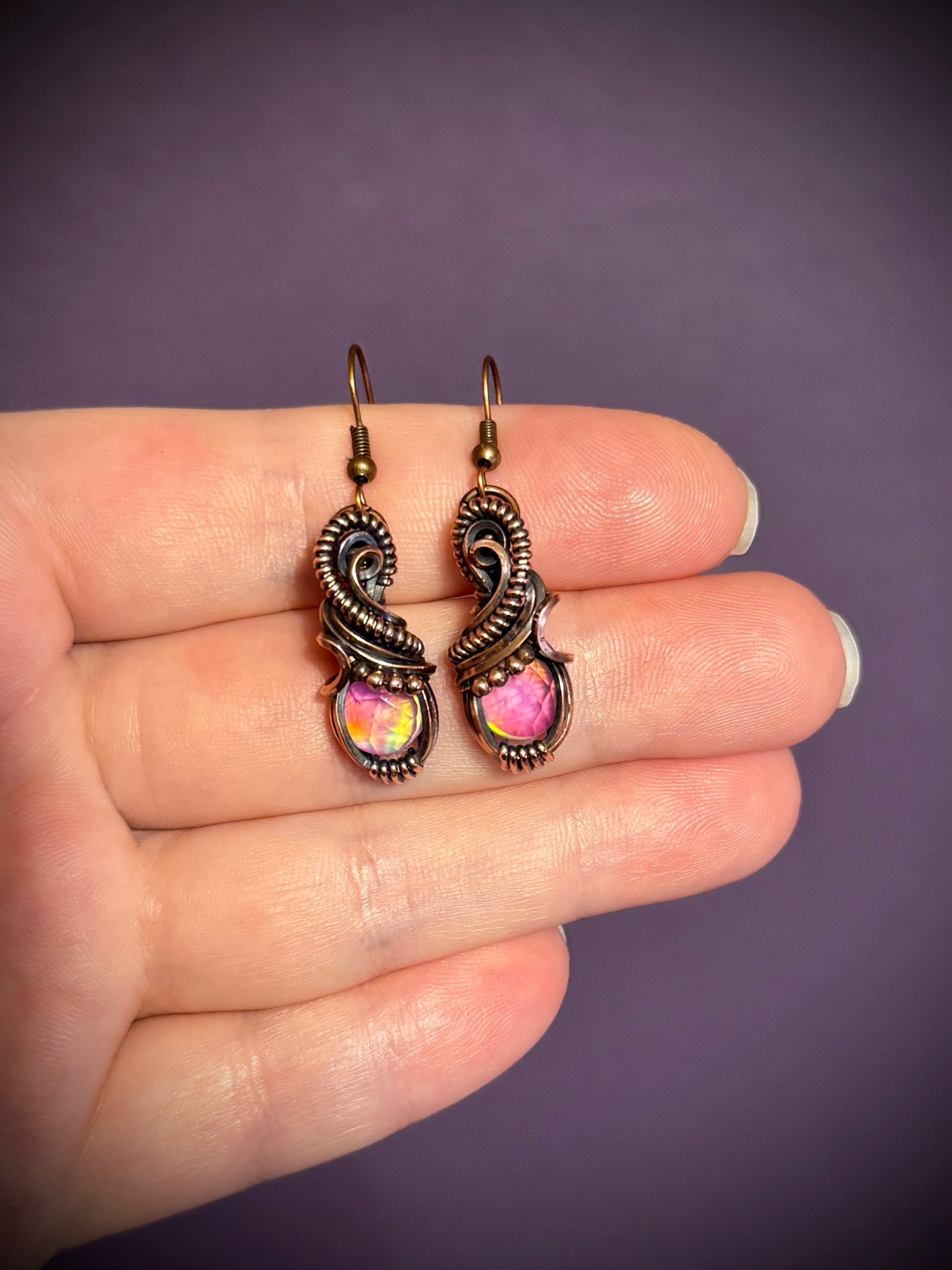 .Aurora Opal earrings
