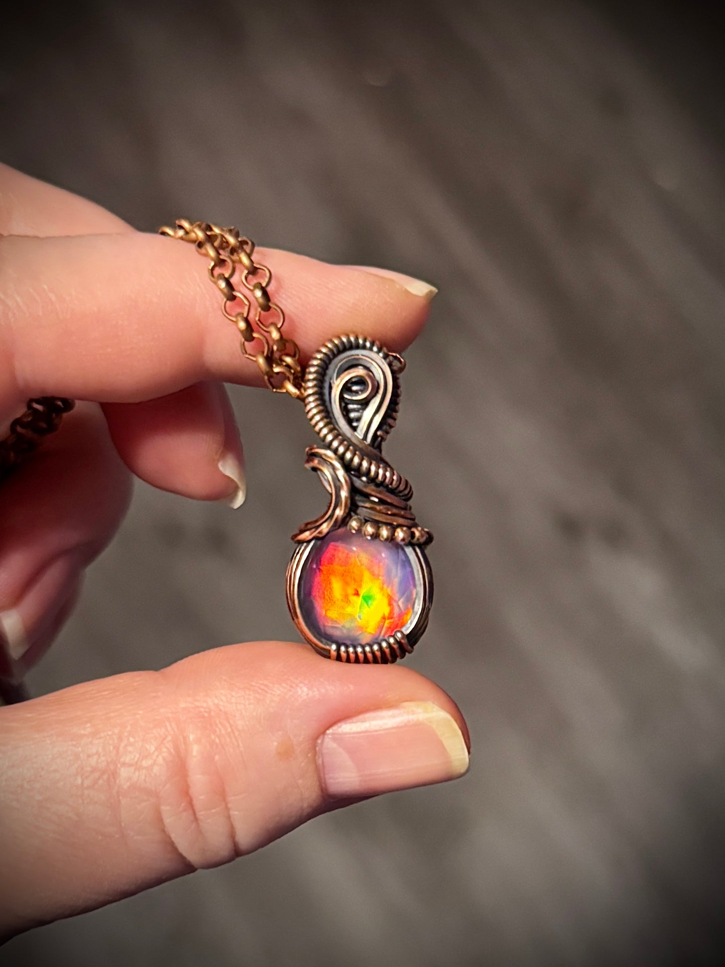 .Aurora Opal pendant