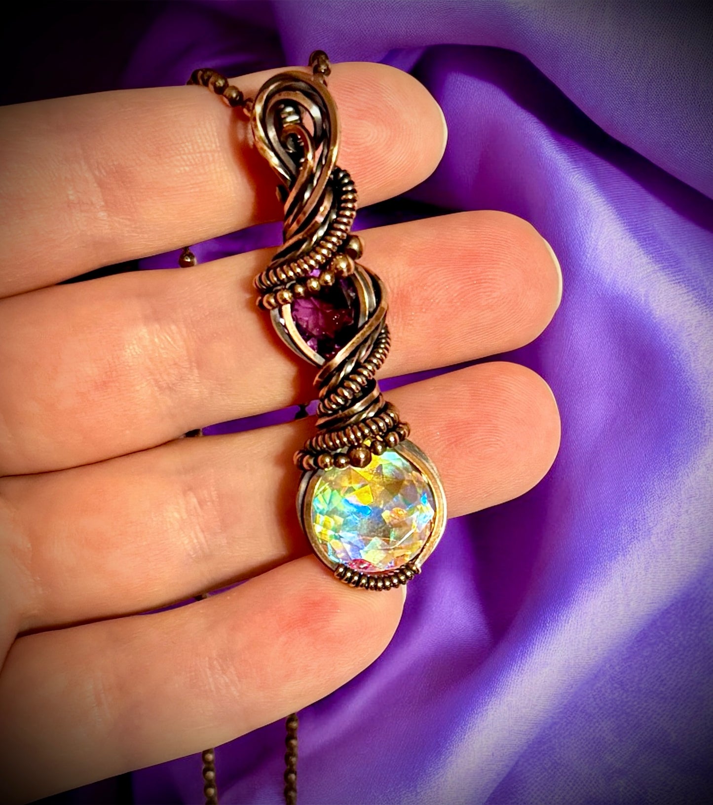 .Aura Quartz and Amethyst