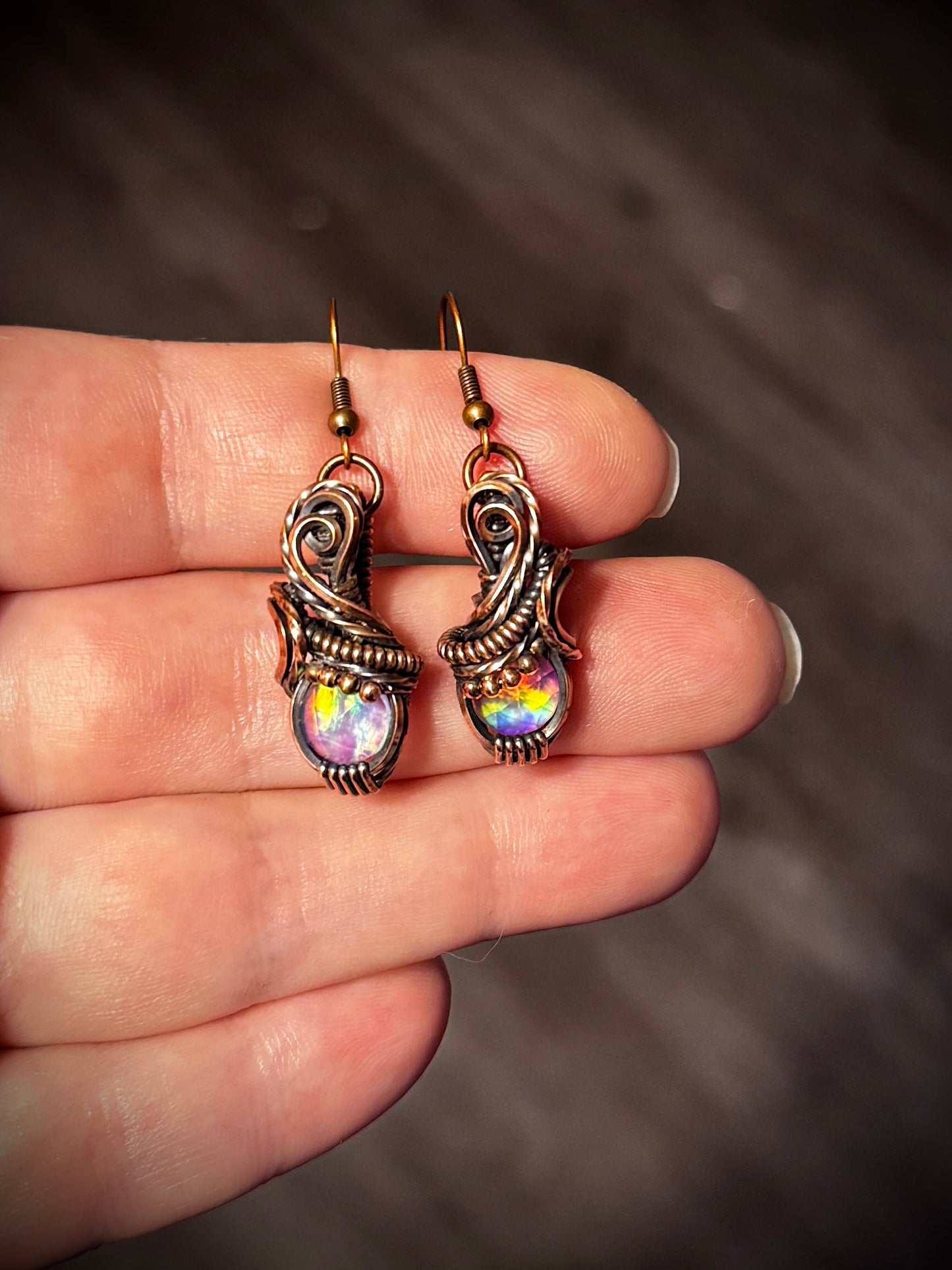 .Aurora Opal earrings