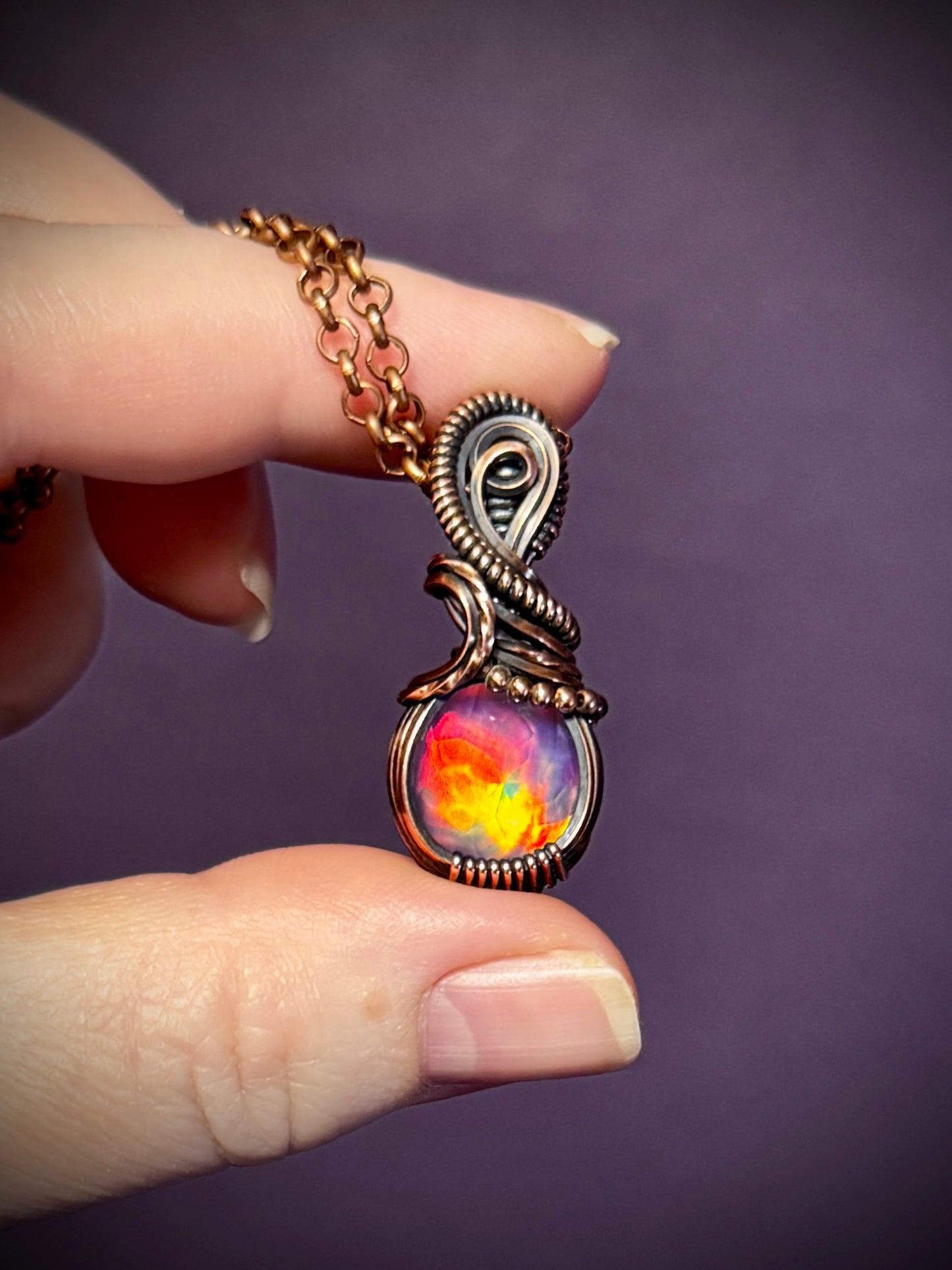 .Aurora Opal pendant
