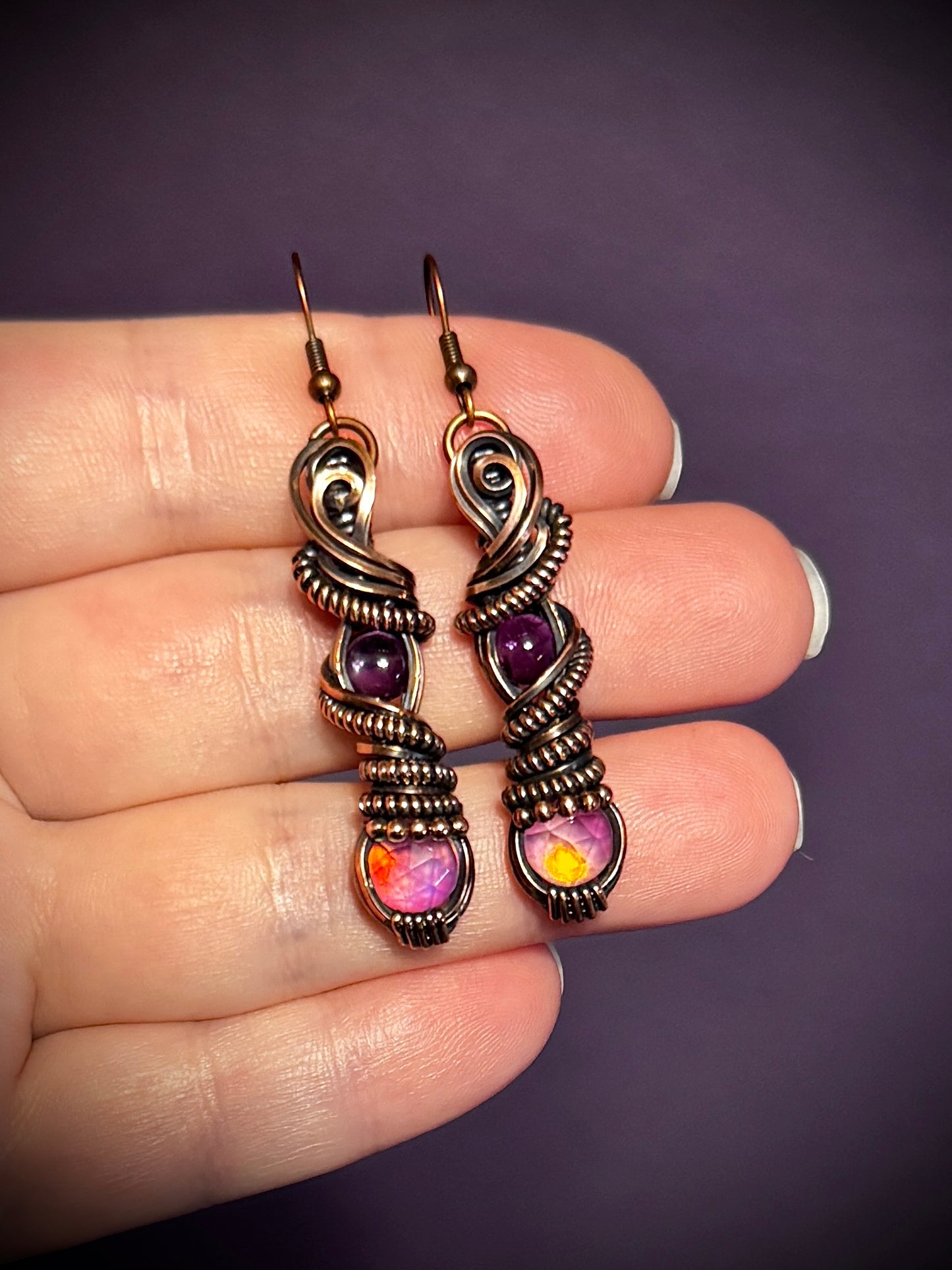 .Aurora Opal earrings