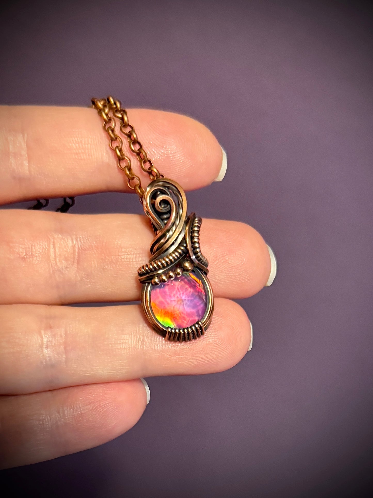 .Aurora Opal pendant