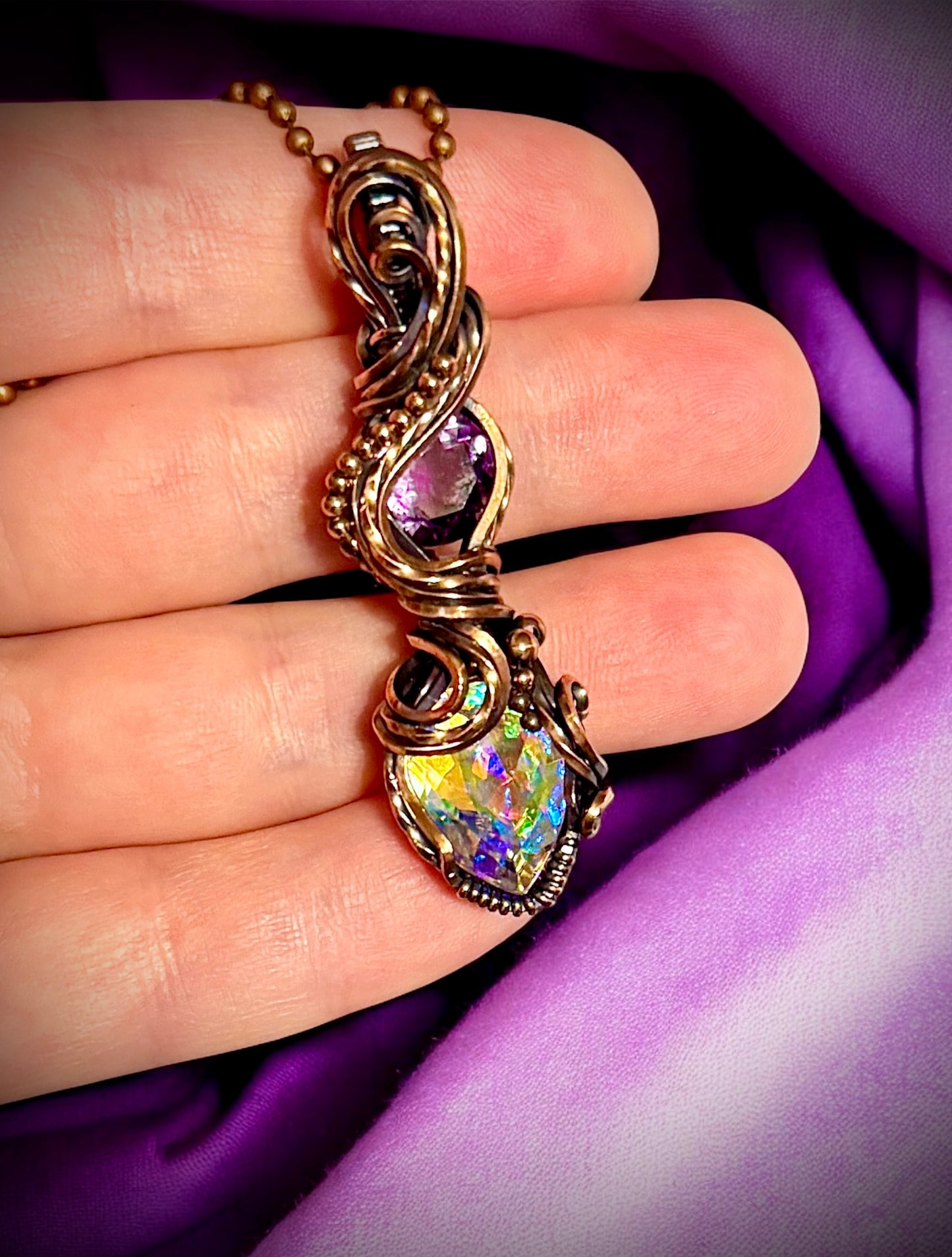 .Aura Quartz and Amethyst