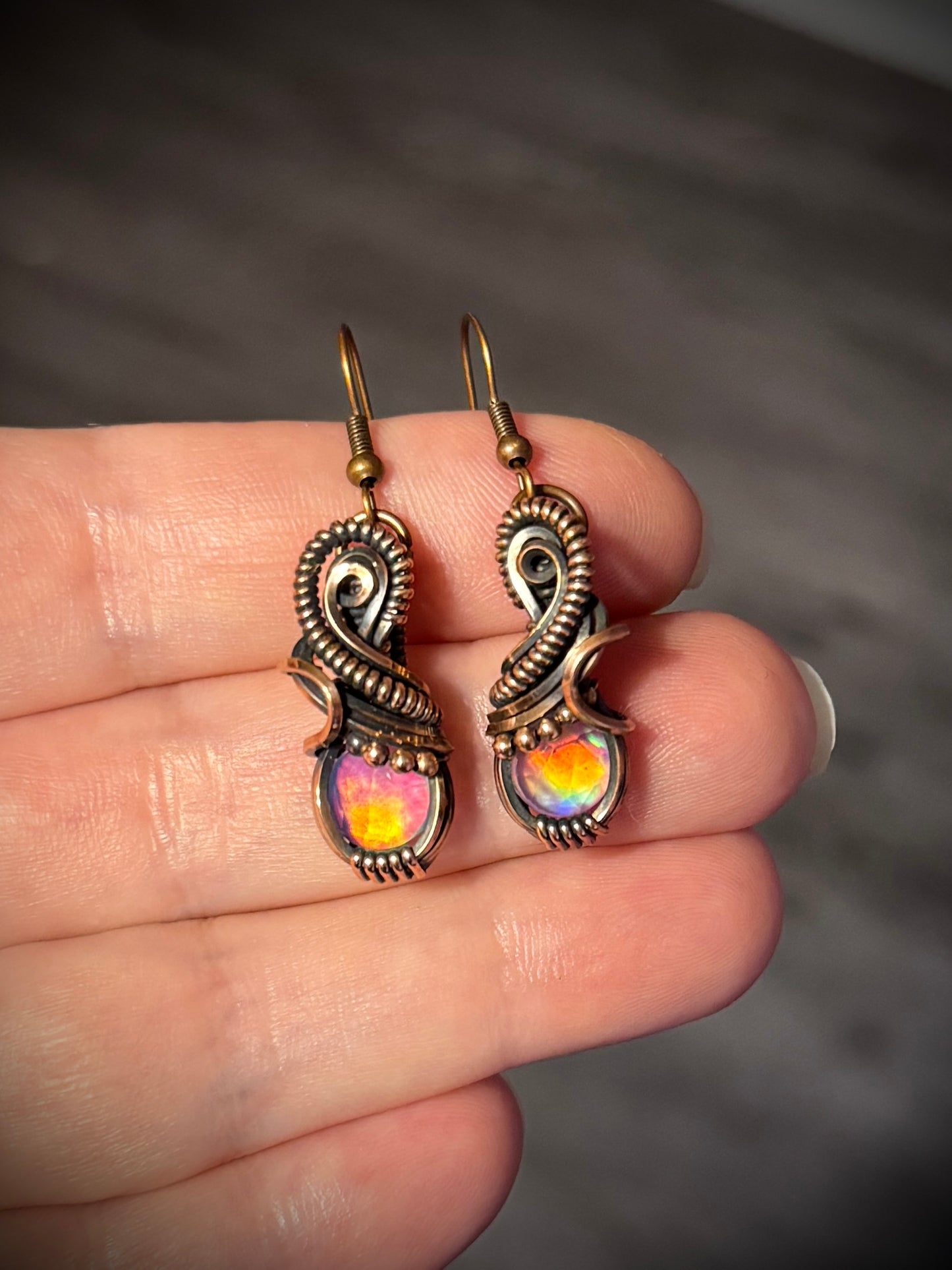 .Aurora Opal earrings