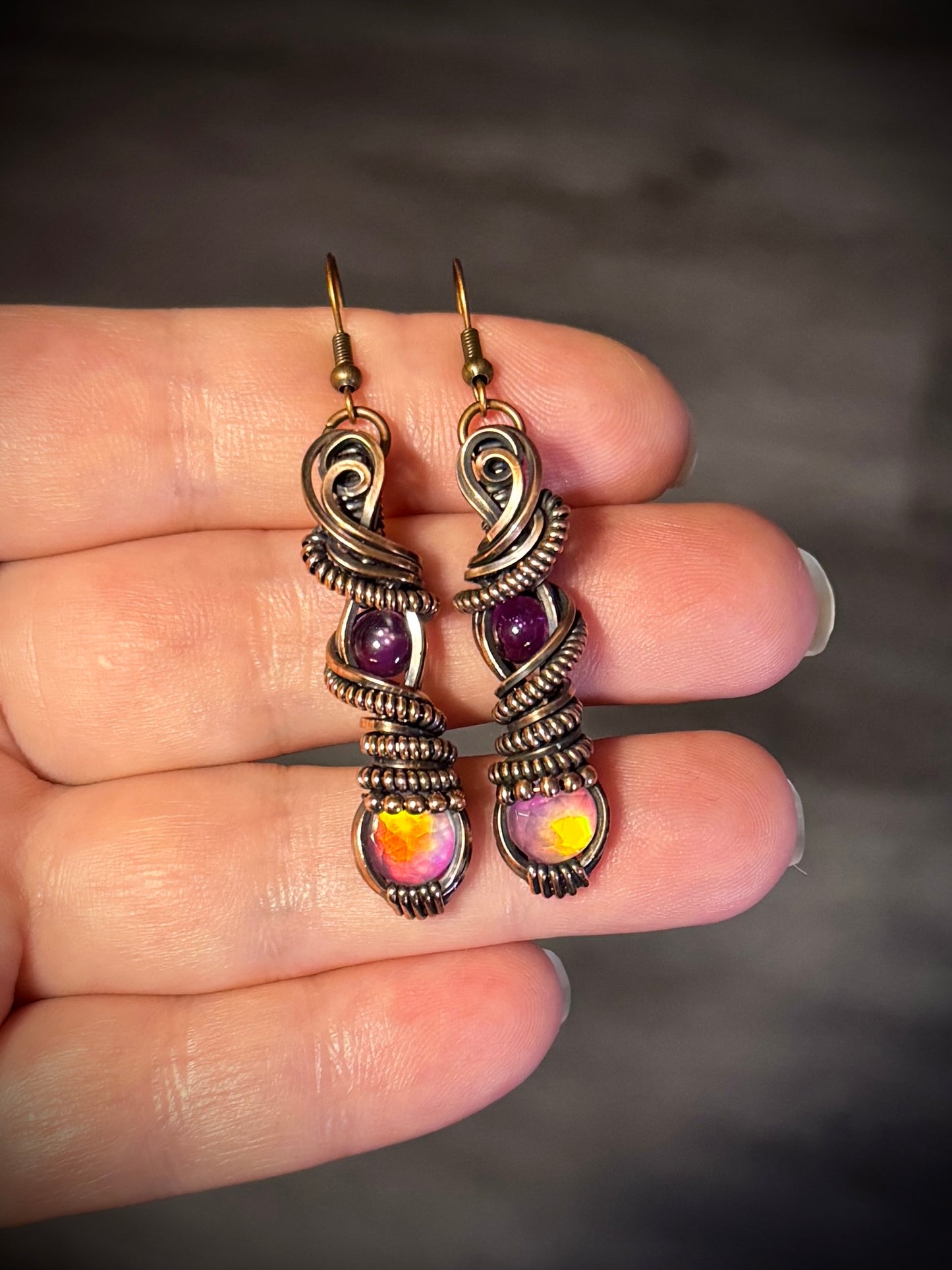 .Aurora Opal earrings