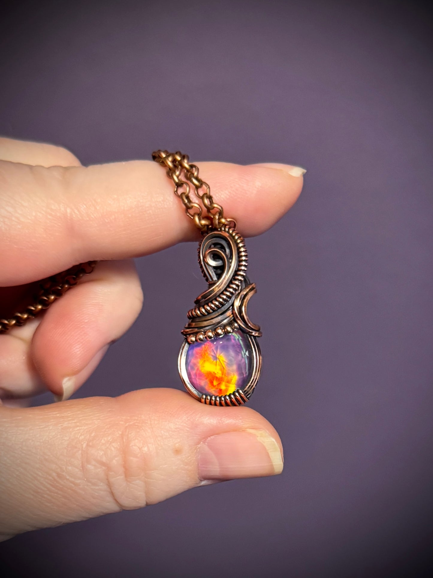 .Aurora Opal pendant