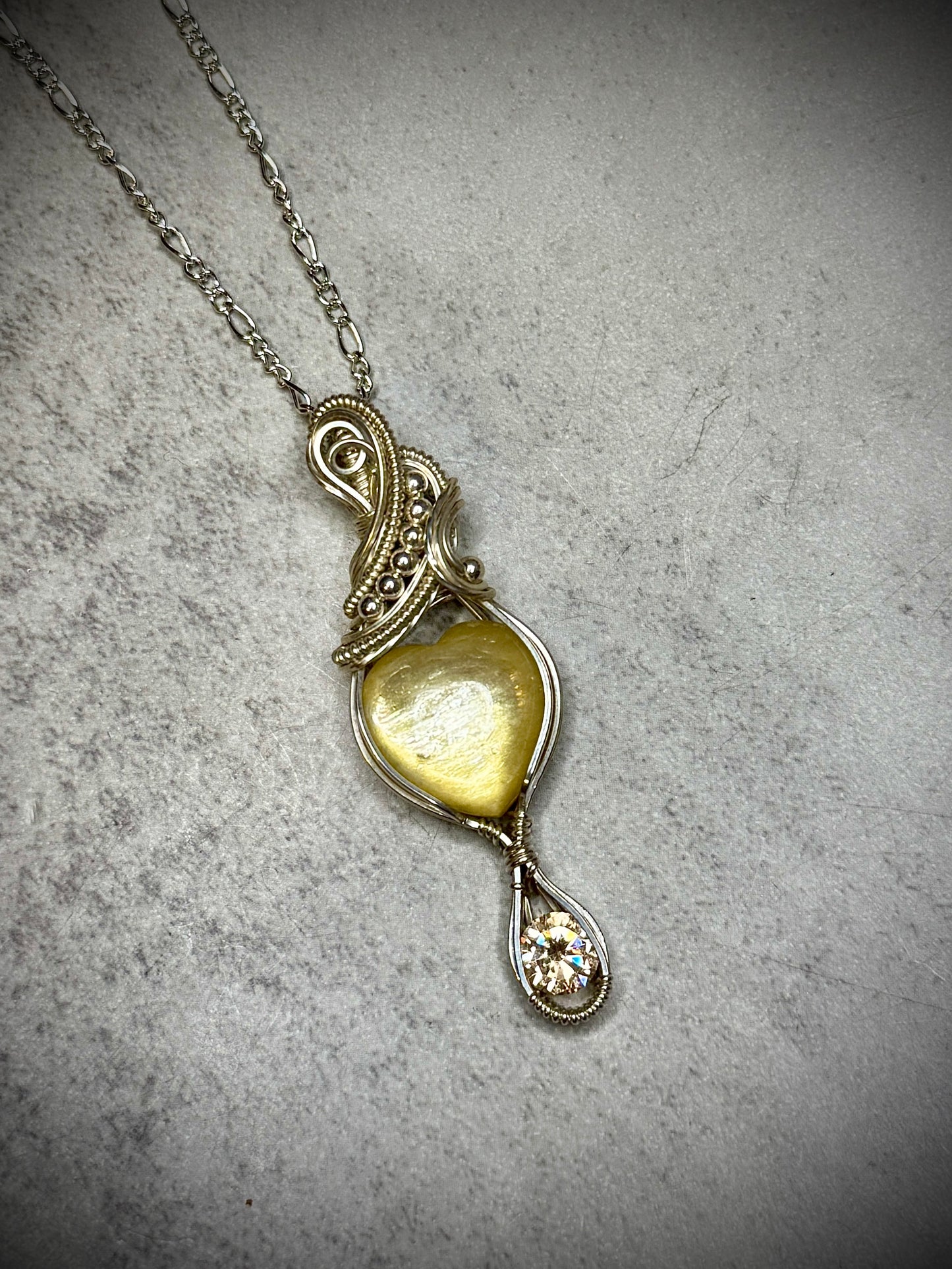 Golden Mica heart