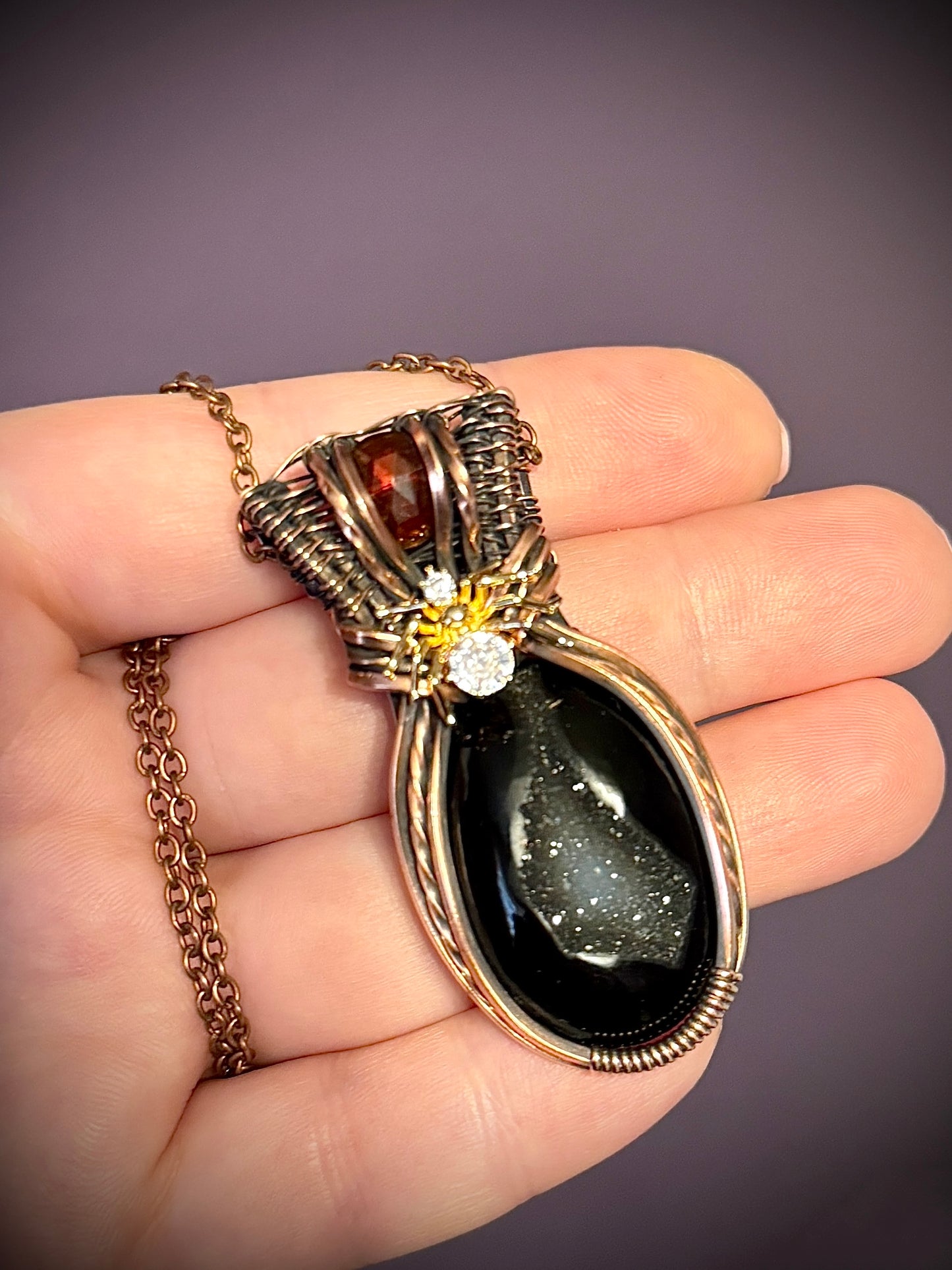 .Black Onyx druzy