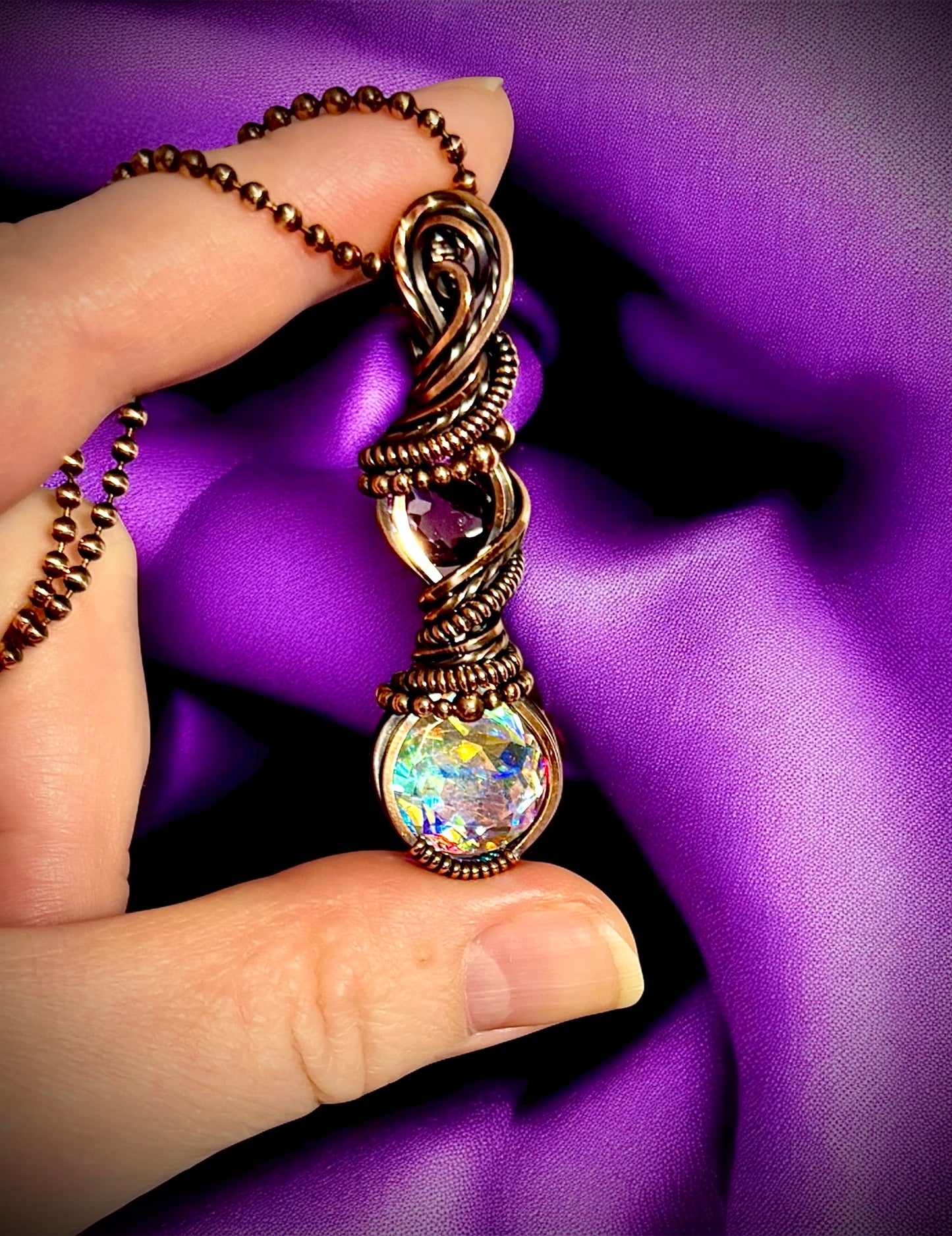 .Aura Quartz and Amethyst