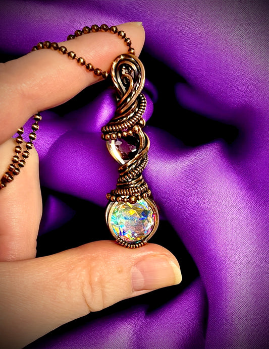 .Aura Quartz and Amethyst