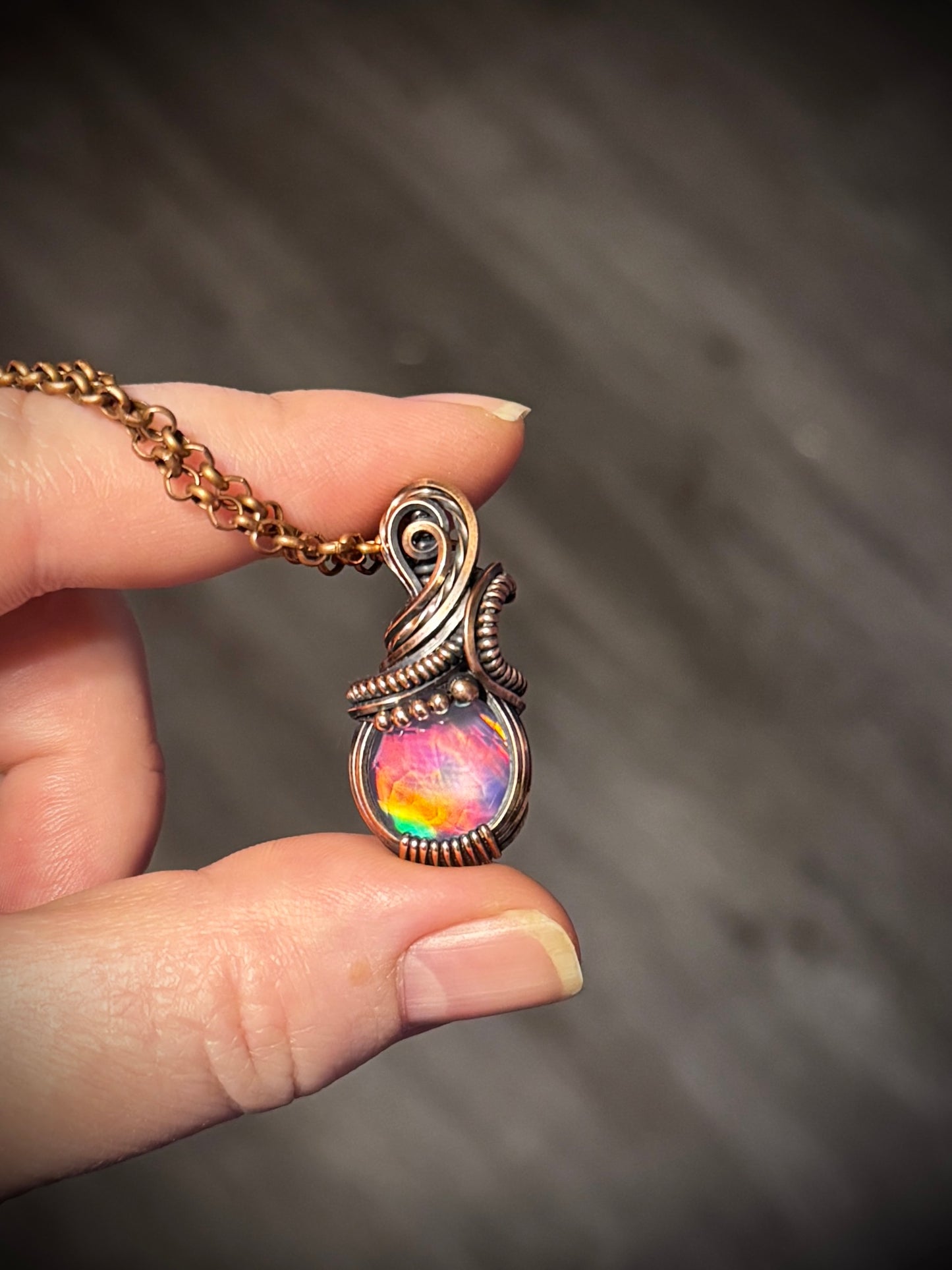 .Aurora Opal pendant