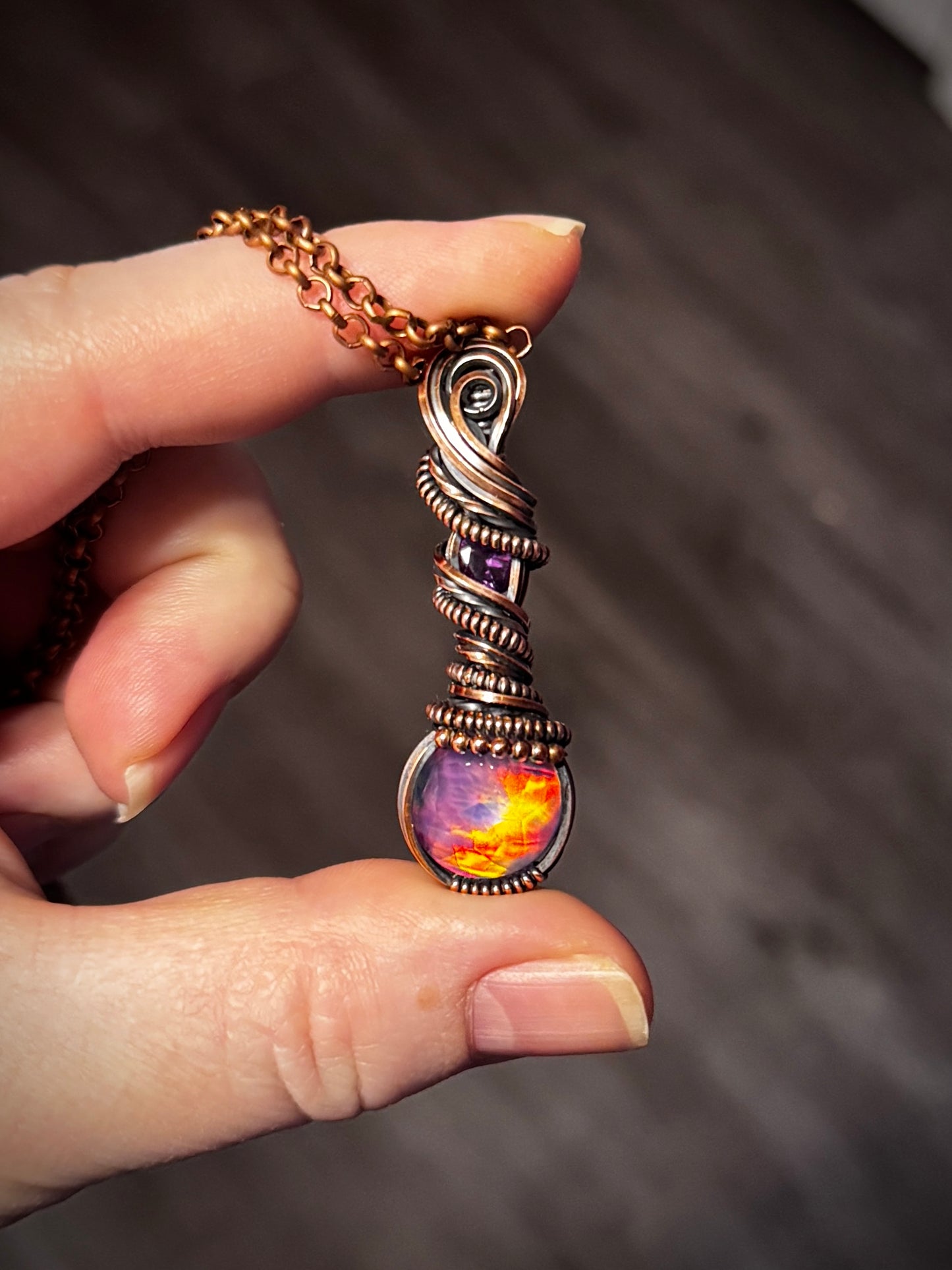 .Aurora Opal pendant