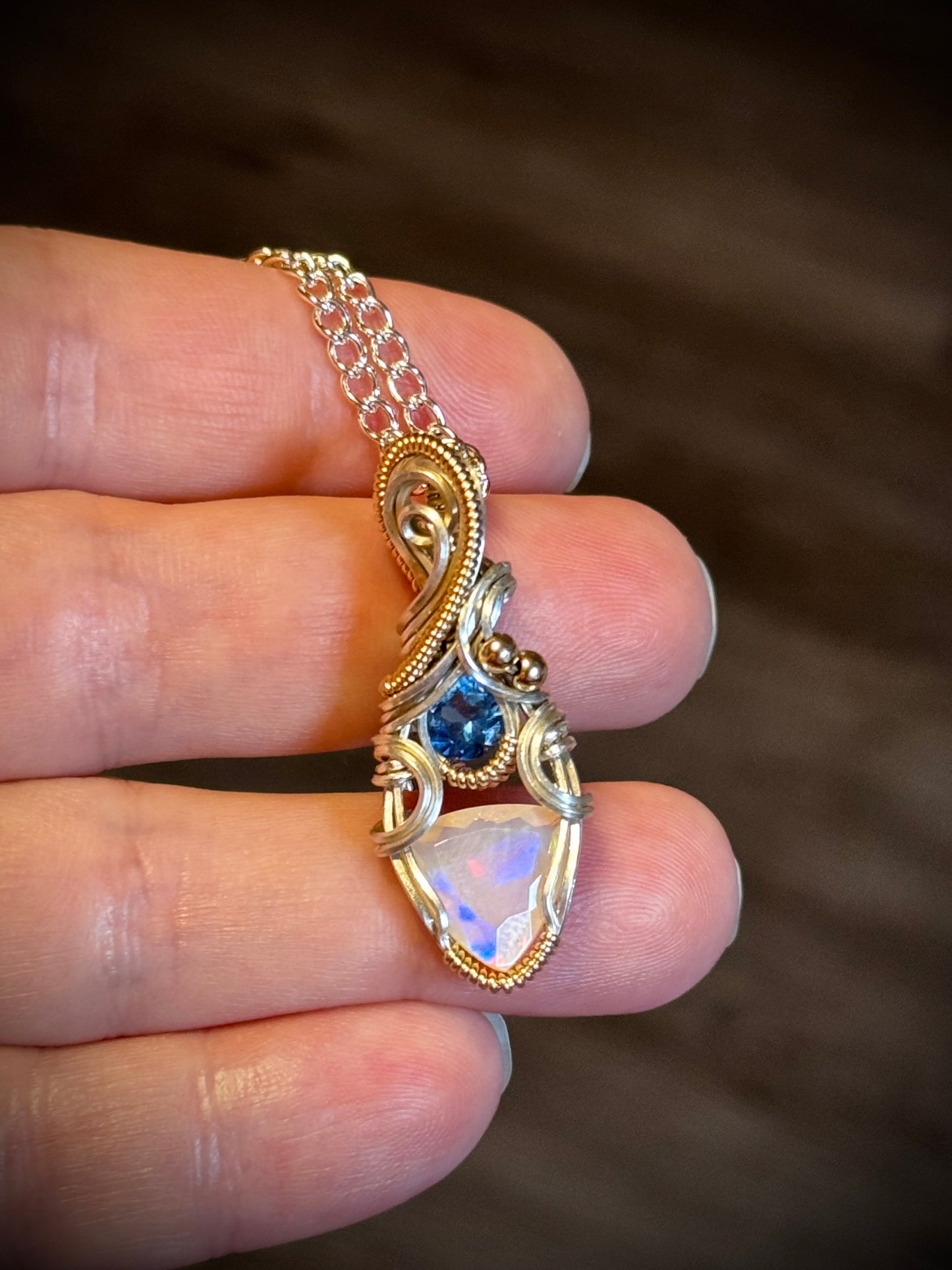 .Opal and Blue Topaz