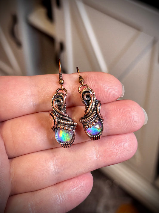 .Aurora Opal earrings