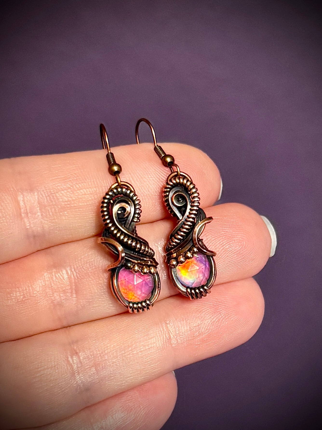 .Aurora Opal earrings