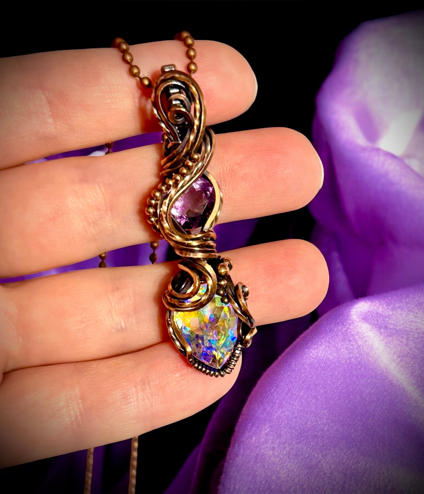 .Aura Quartz and Amethyst