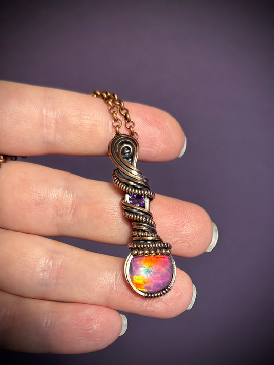 .Aurora Opal pendant