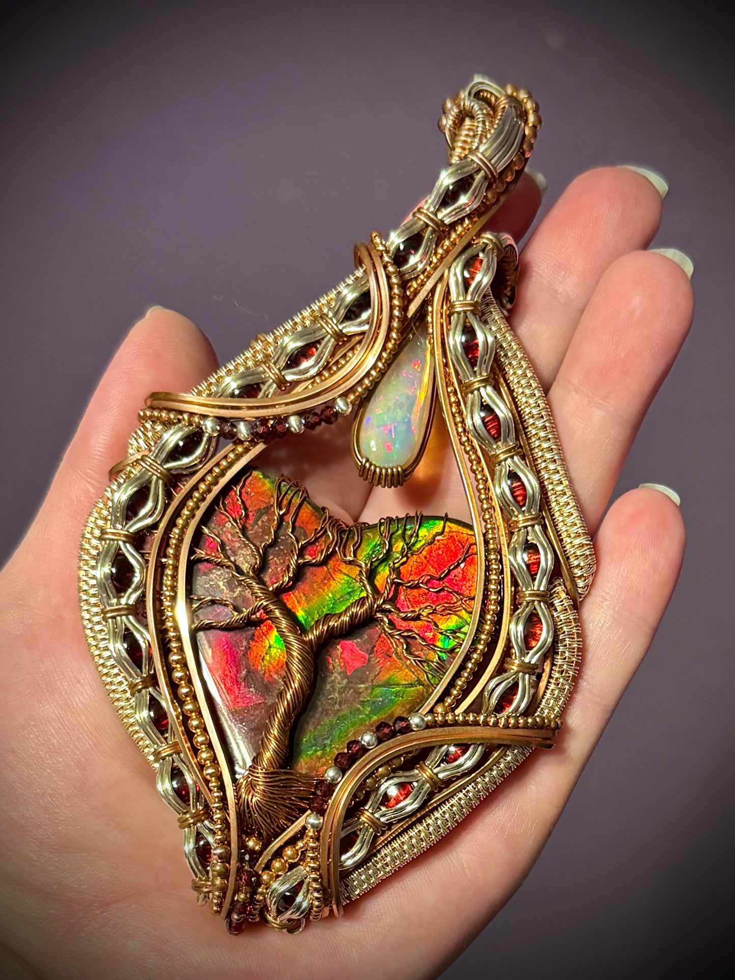 .Ammolite luxury pendant