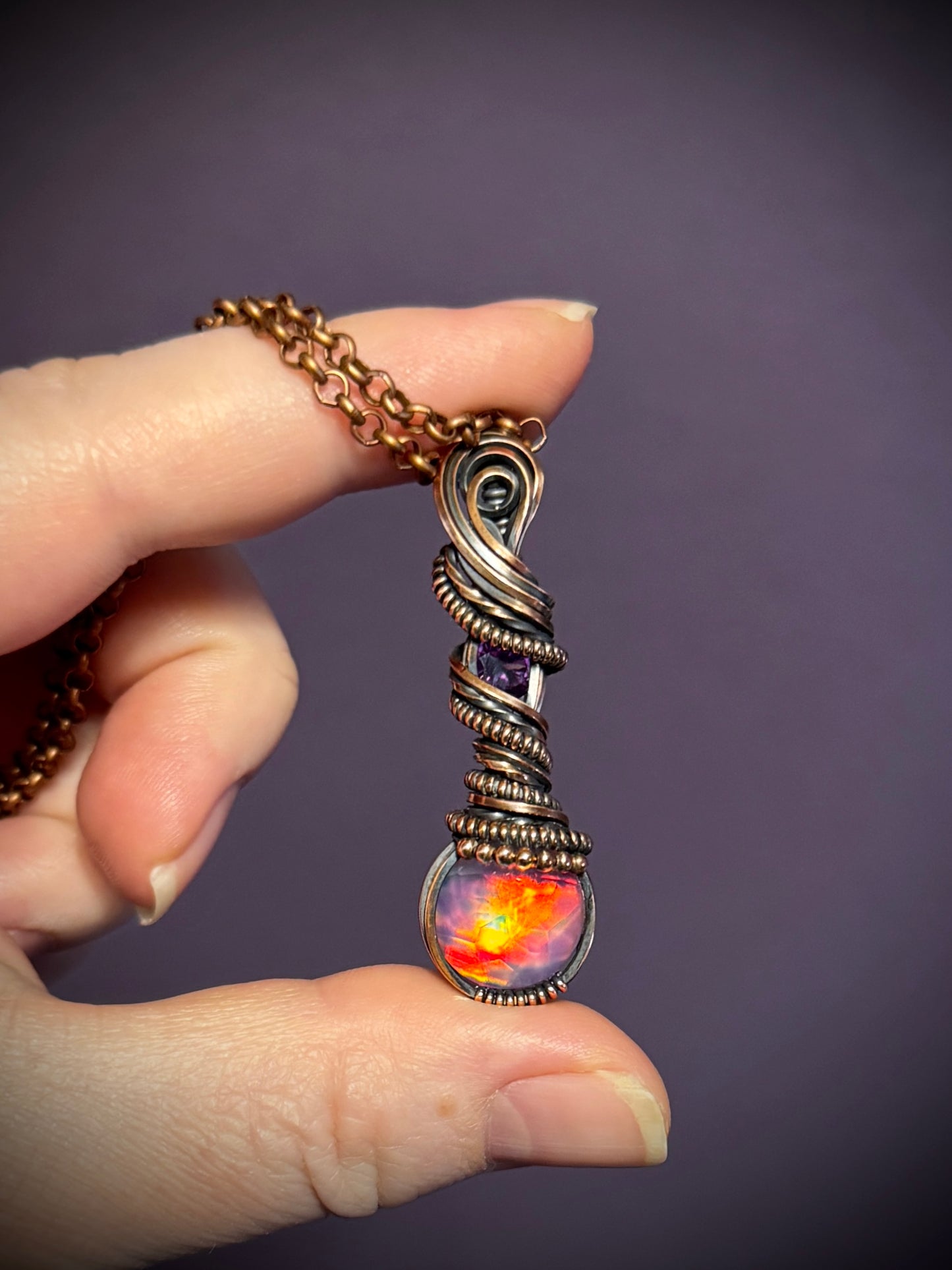 .Aurora Opal pendant