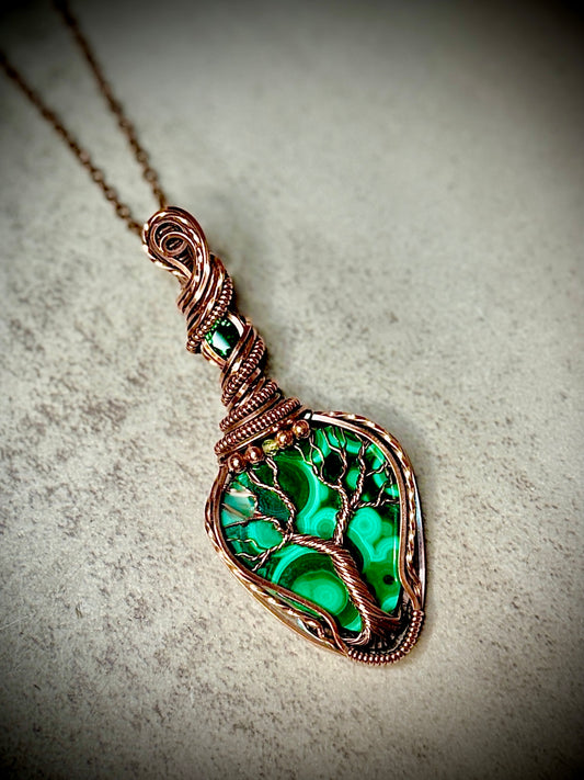 Malachite tree of life