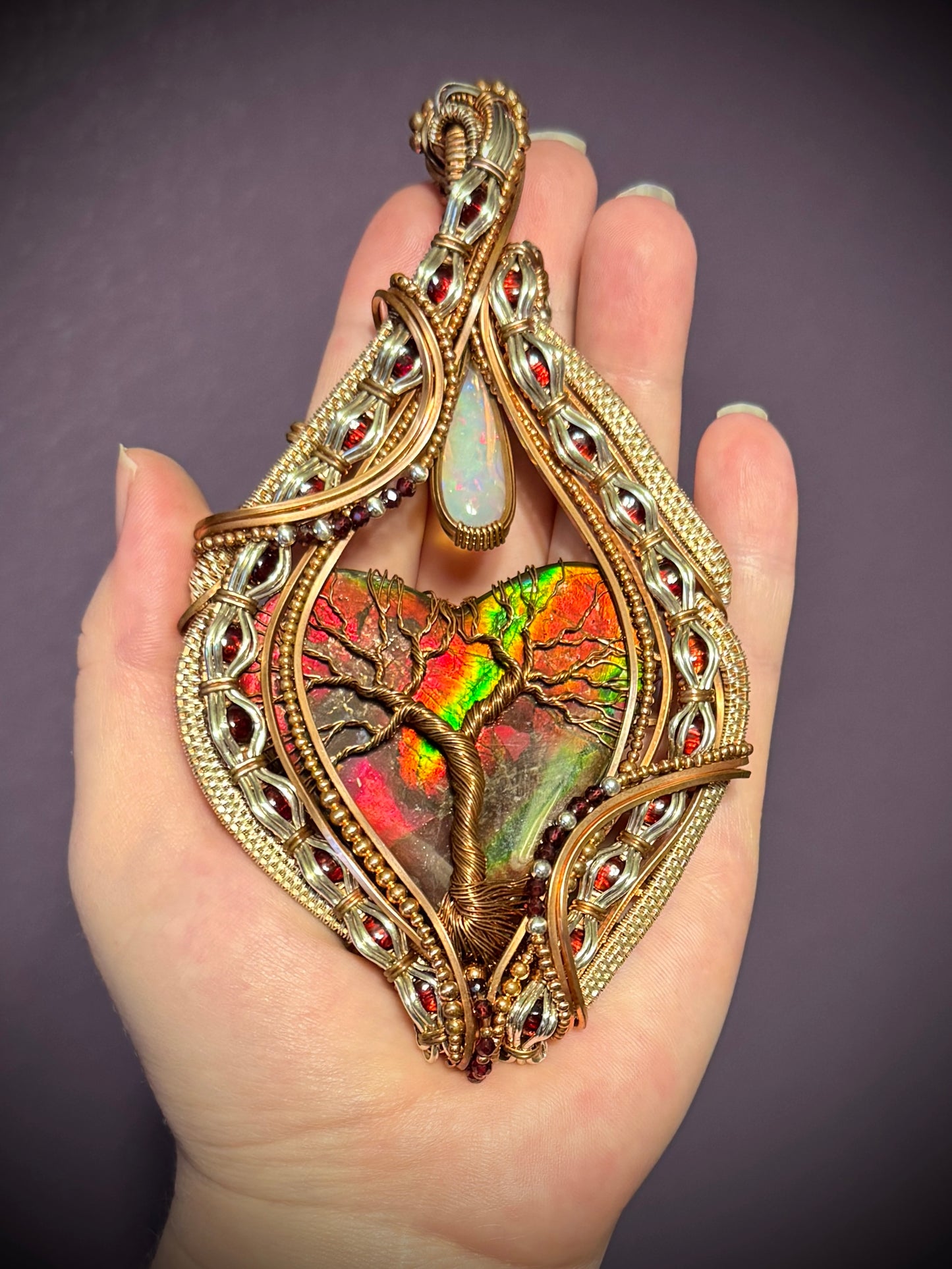 .Ammolite luxury pendant