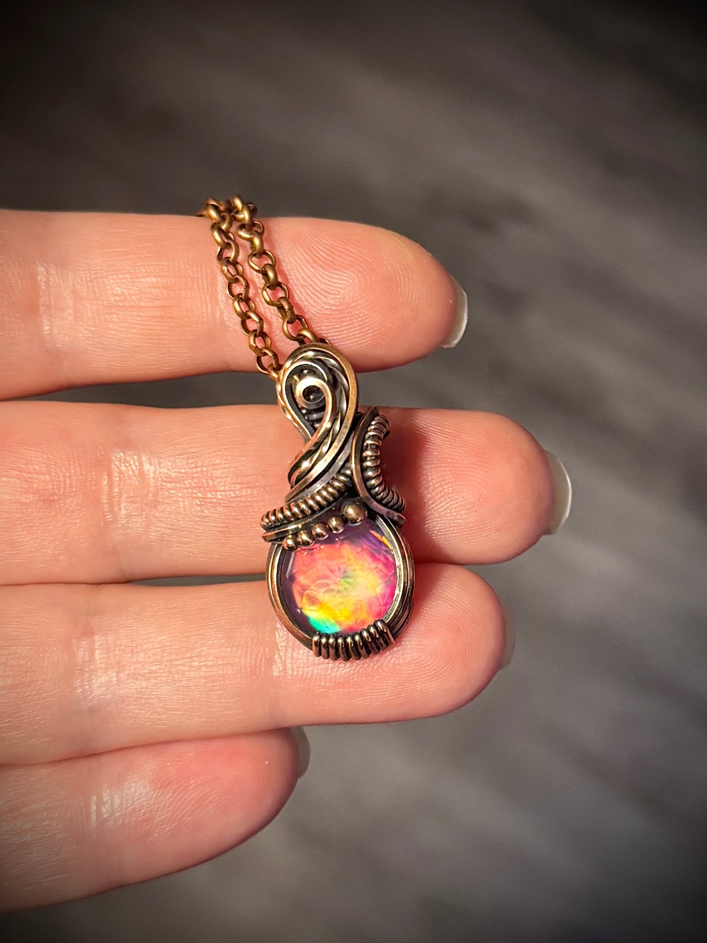 .Aurora Opal pendant