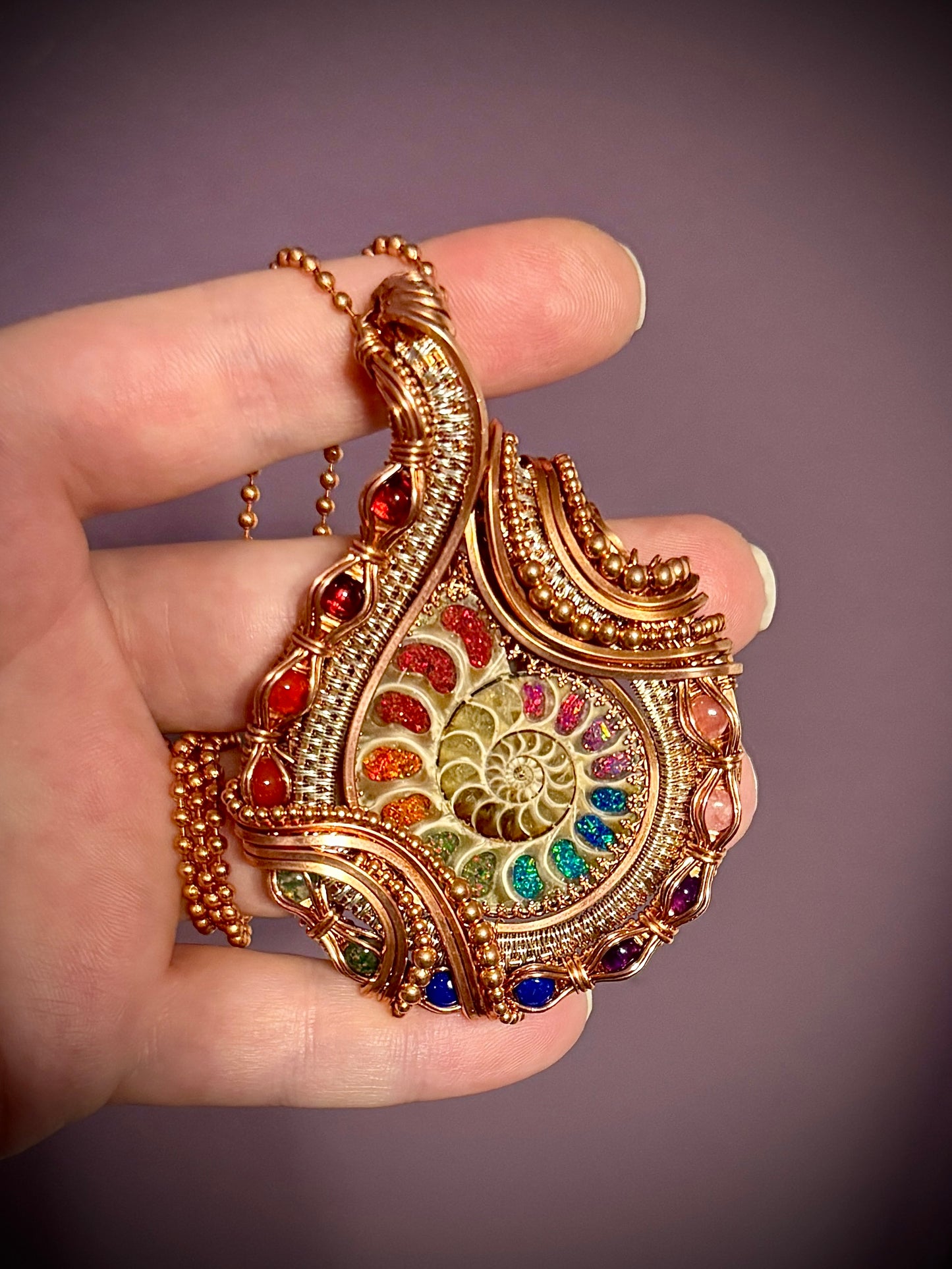 Ammonite inlay